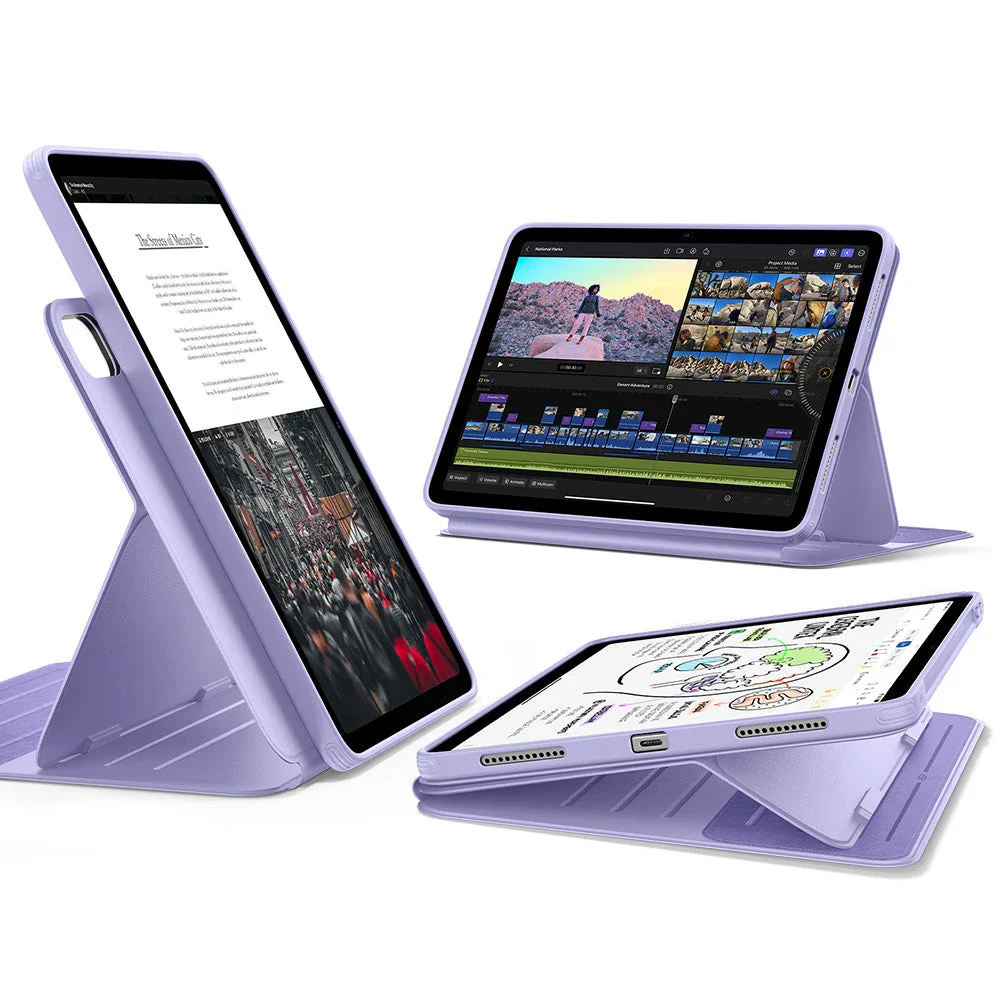 iPad Air 11" (2024), Air 10.9" (5th/4th Gen) Shift Magnetic Case - Light Purple