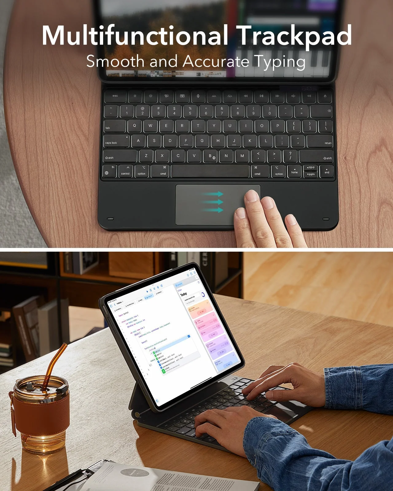 iPad Air 13” (2025) Rebound Magnetic Keyboard Case 360 - US Layout-Black - Image 6