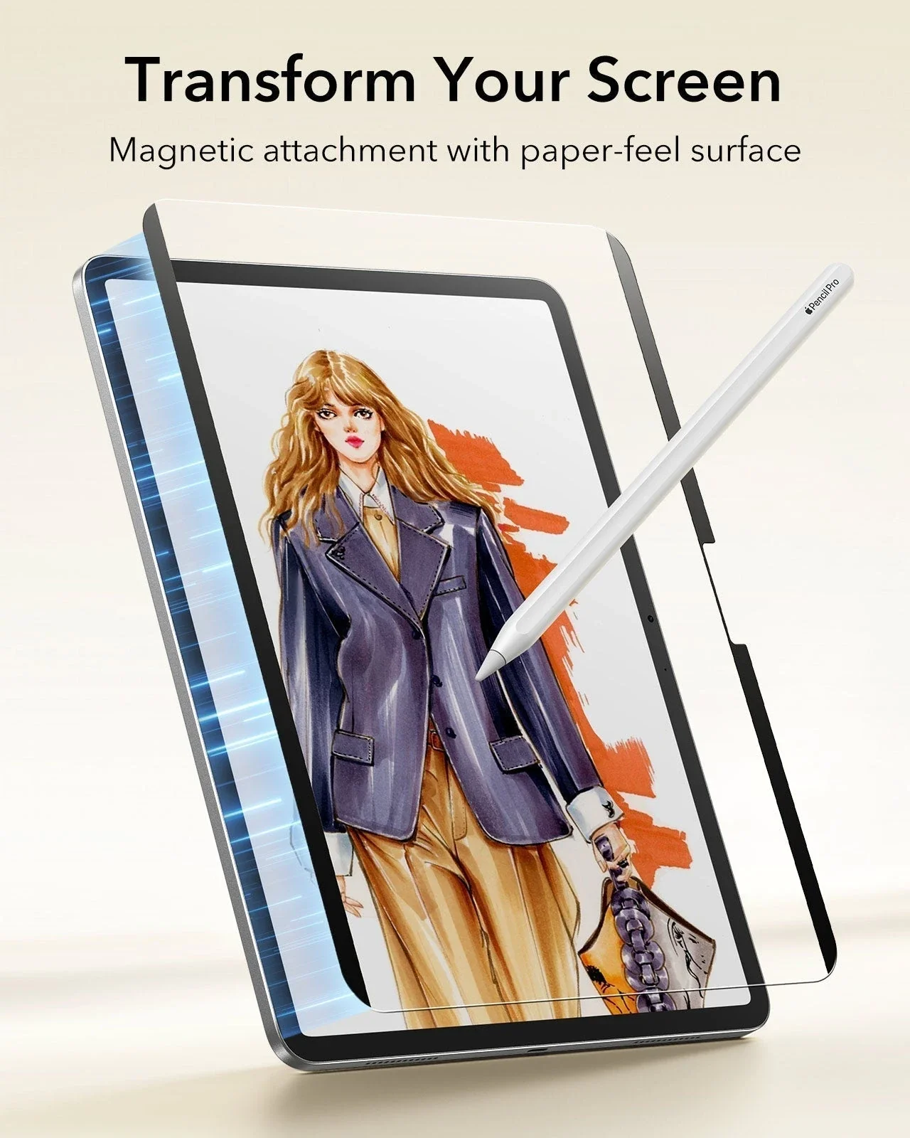 iPad Air 13” (2025) Rebound Magnetic Keyboard Case 360 Protection Paper-Feel Bundle - US Layout-White - Image 19