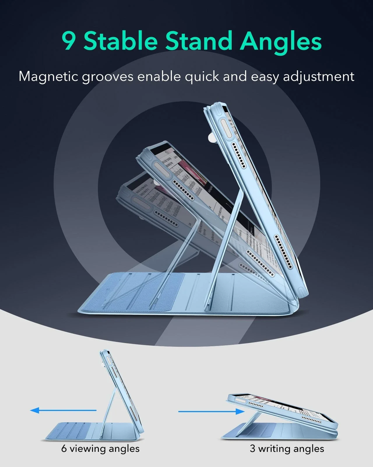 iPad Air 11" (2024), Air 10.9" (5th/4th Gen) Shift Magnetic Case - Blue - Image 4