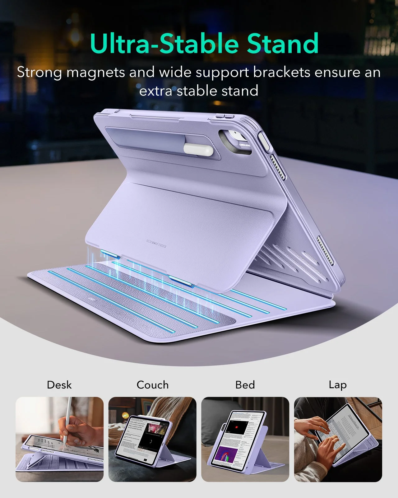 iPad Air 13" (2025) Shift Magnetic Case - Light Purple - Image 3