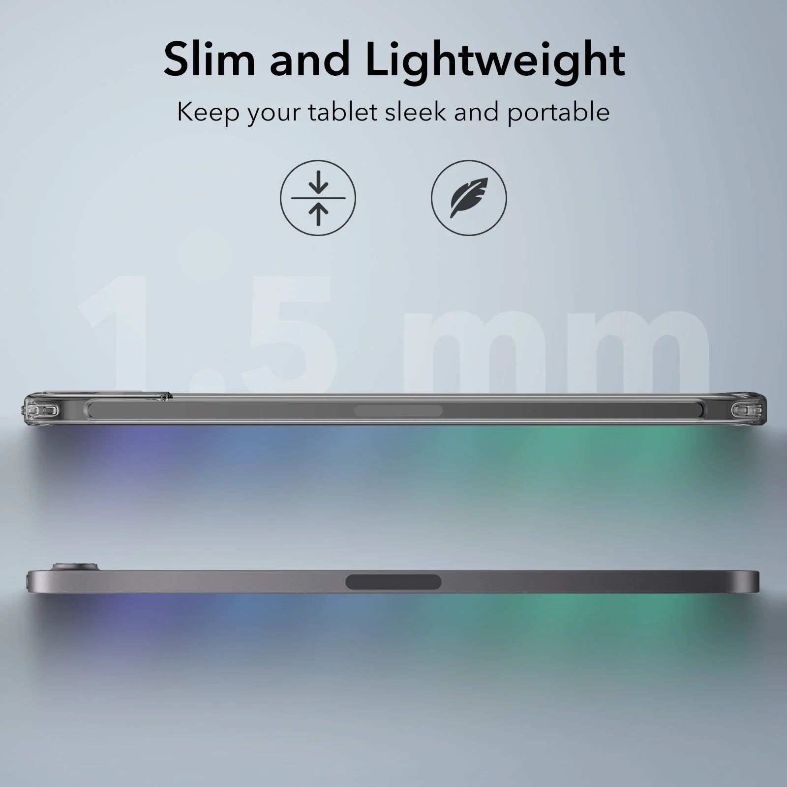 iPad mini 7/mini 6 Classic Hybrid Case - Clear Black - Image 3