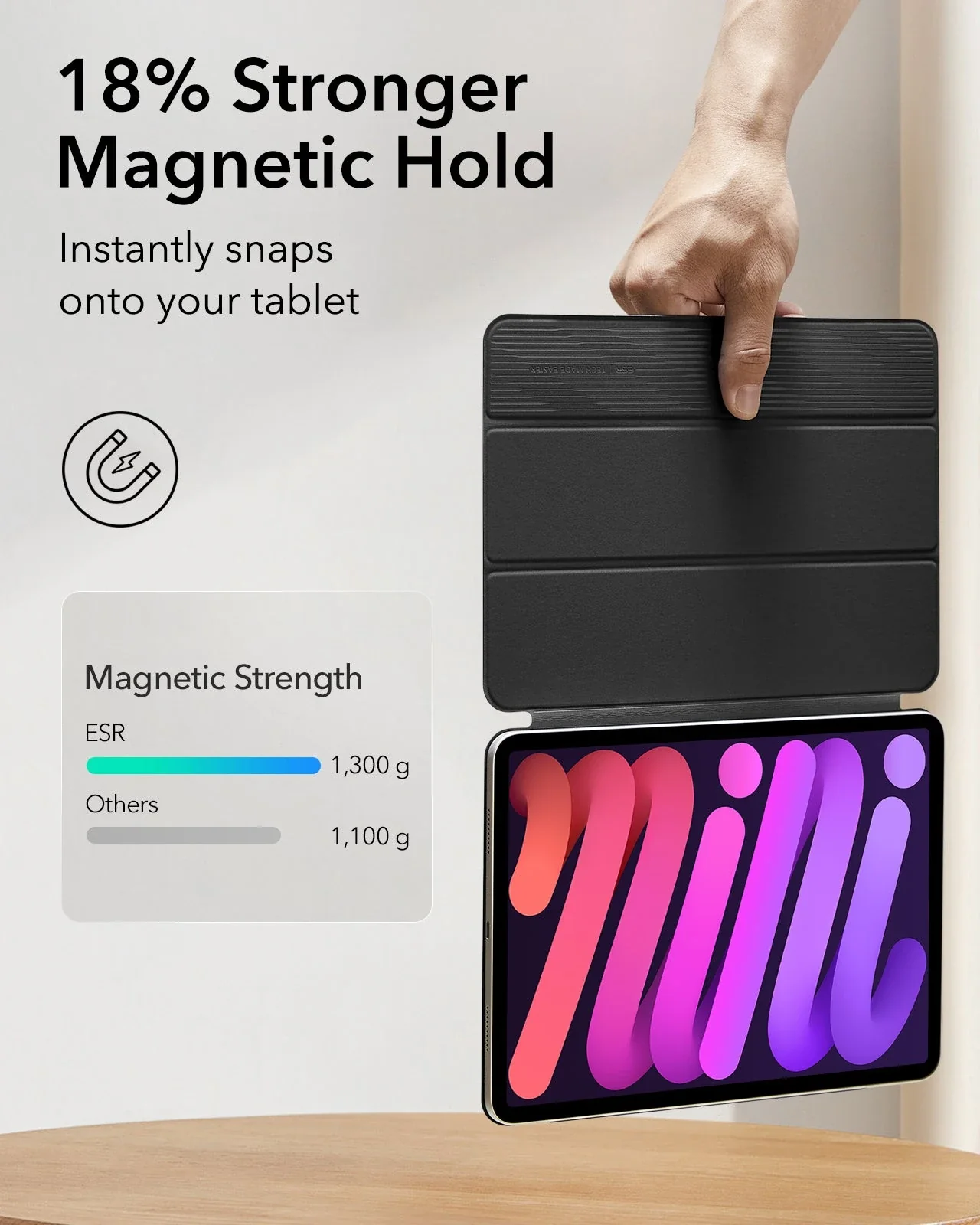 iPad mini 7/mini 6 Rebound Magnetic Case - Navy Blue - Image 4