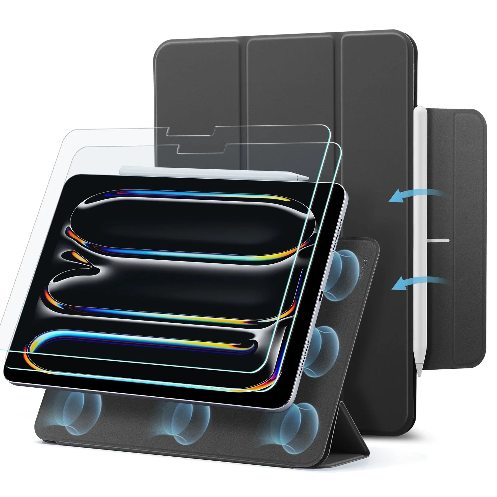iPad Pro 11" (2024) Rebound Magnetic Protection Bundle - Black