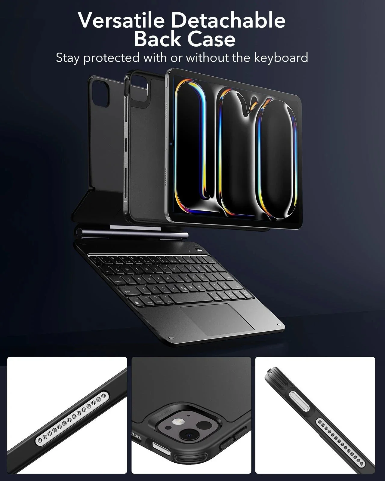 iPad Pro 11” (2025) Rebound Magnetic Keyboard Case 360 - US Layout-Black - Image 10