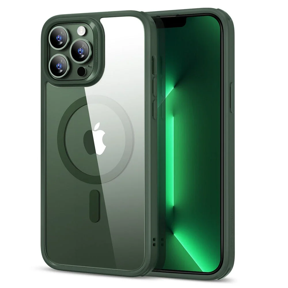 iPhone 13 Pro Classic Hybrid Case (HaloLock) - Clear Green