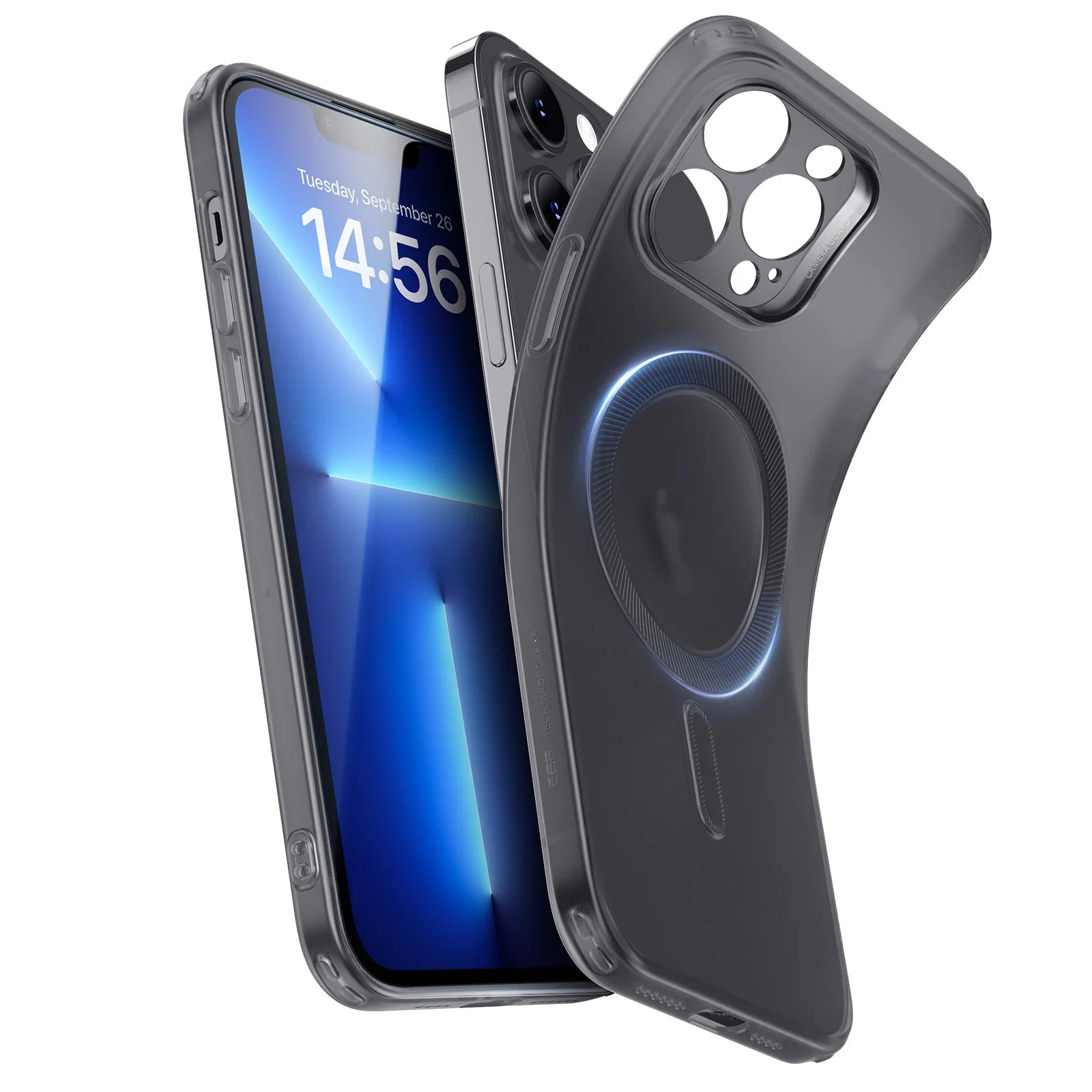 iPhone 13 Pro Max Zero Clear Case (HaloLock) - Frosted Black