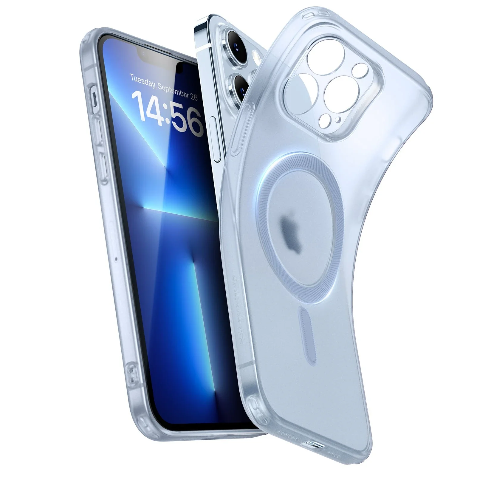 iPhone 13 Pro Max Zero Clear Case (HaloLock) - Frosted Blue