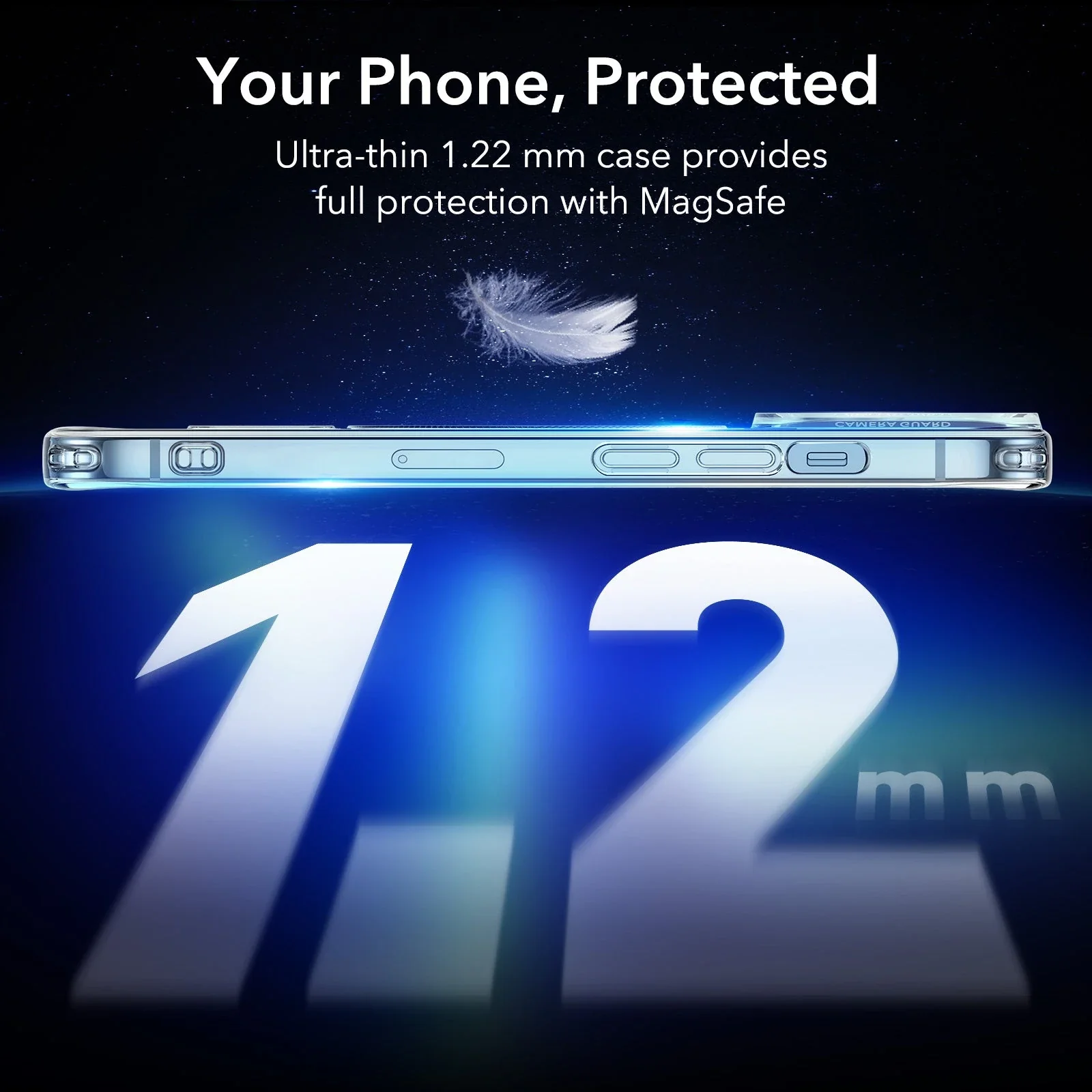 iPhone 13 Pro Zero Clear Case (HaloLock) - Frosted Black - Image 2