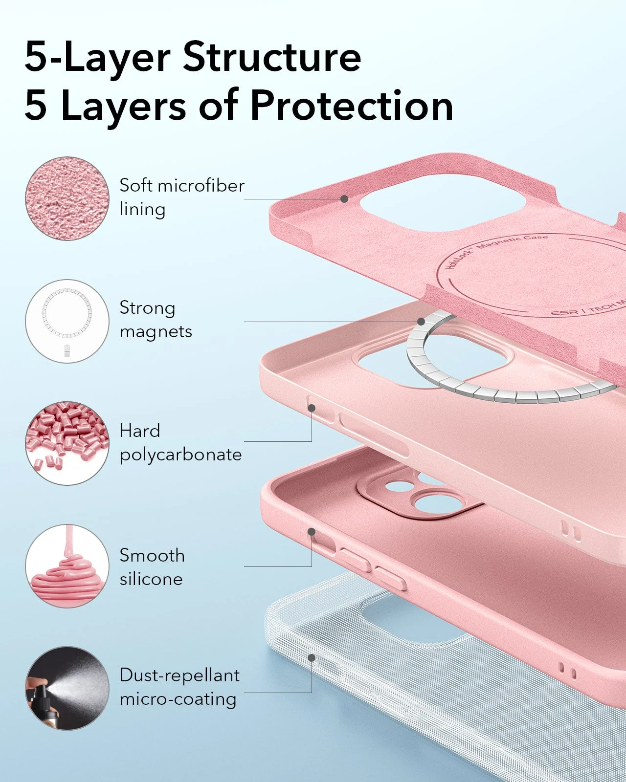 iPhone 14 Cloud Soft Case (HaloLock) - Pink - Image 7