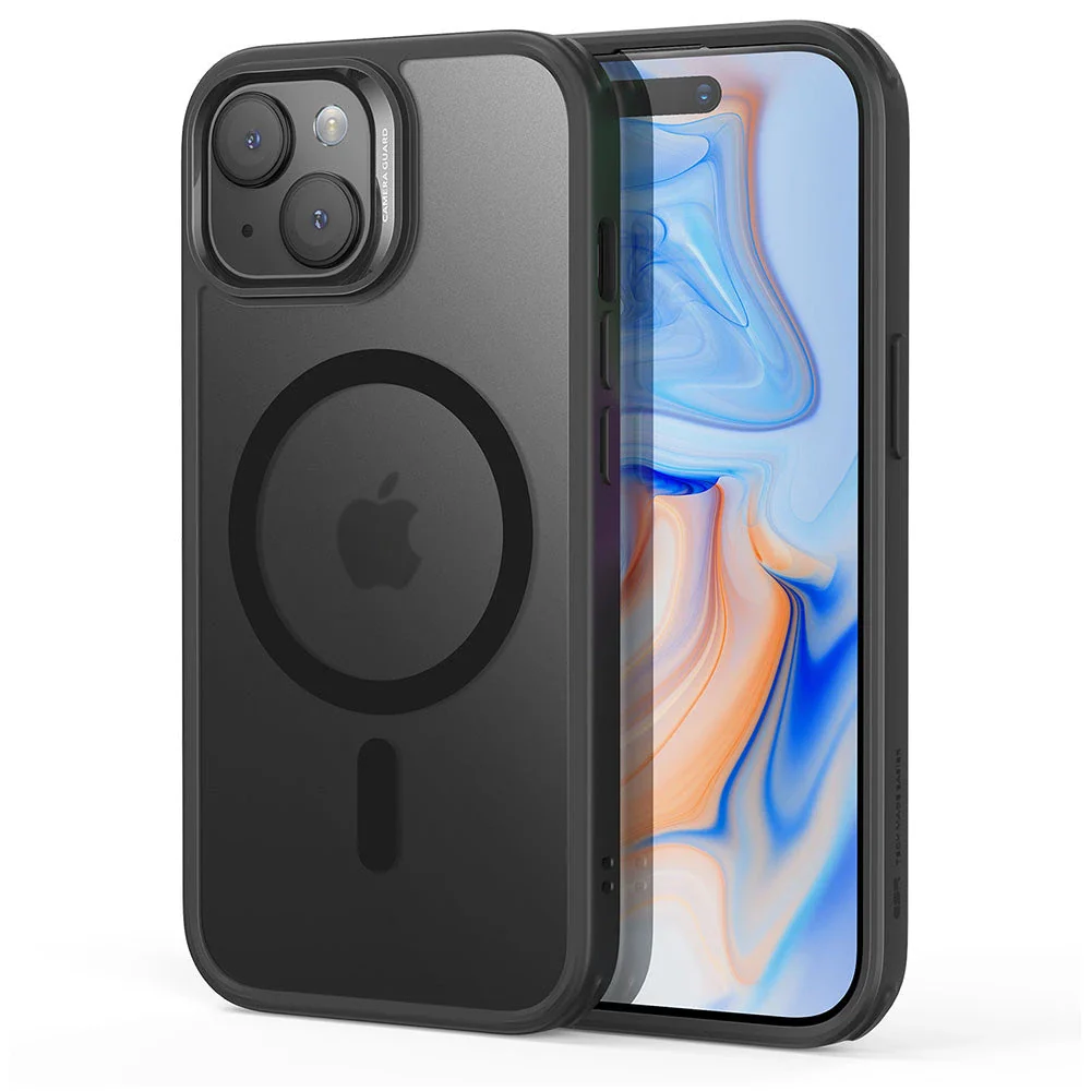 iPhone 15 Classic Hybrid Case (HaloLock) - Frosted Black