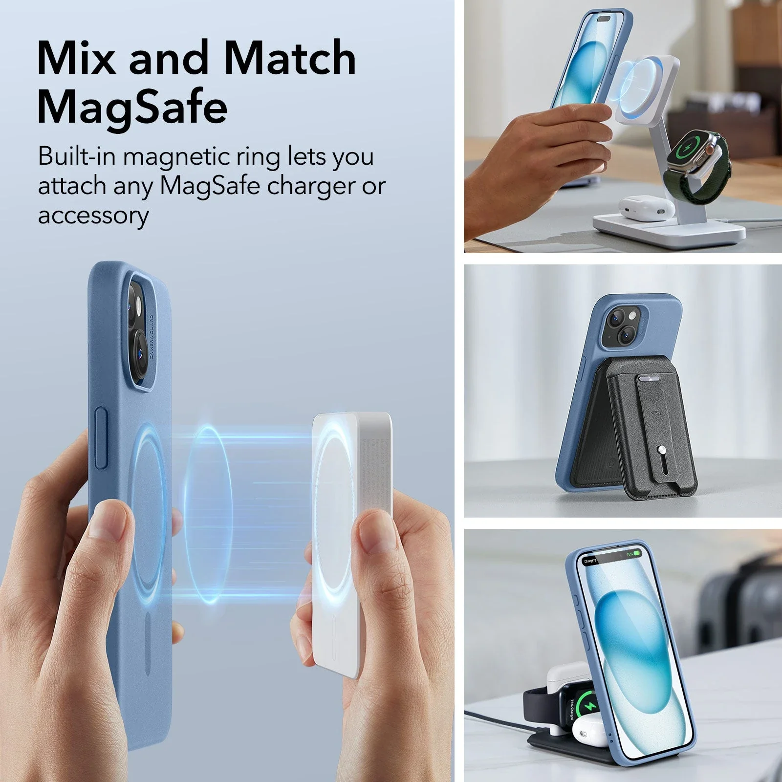 iPhone 15 Cloud Soft Case (HaloLock) - Light Blue - Image 7