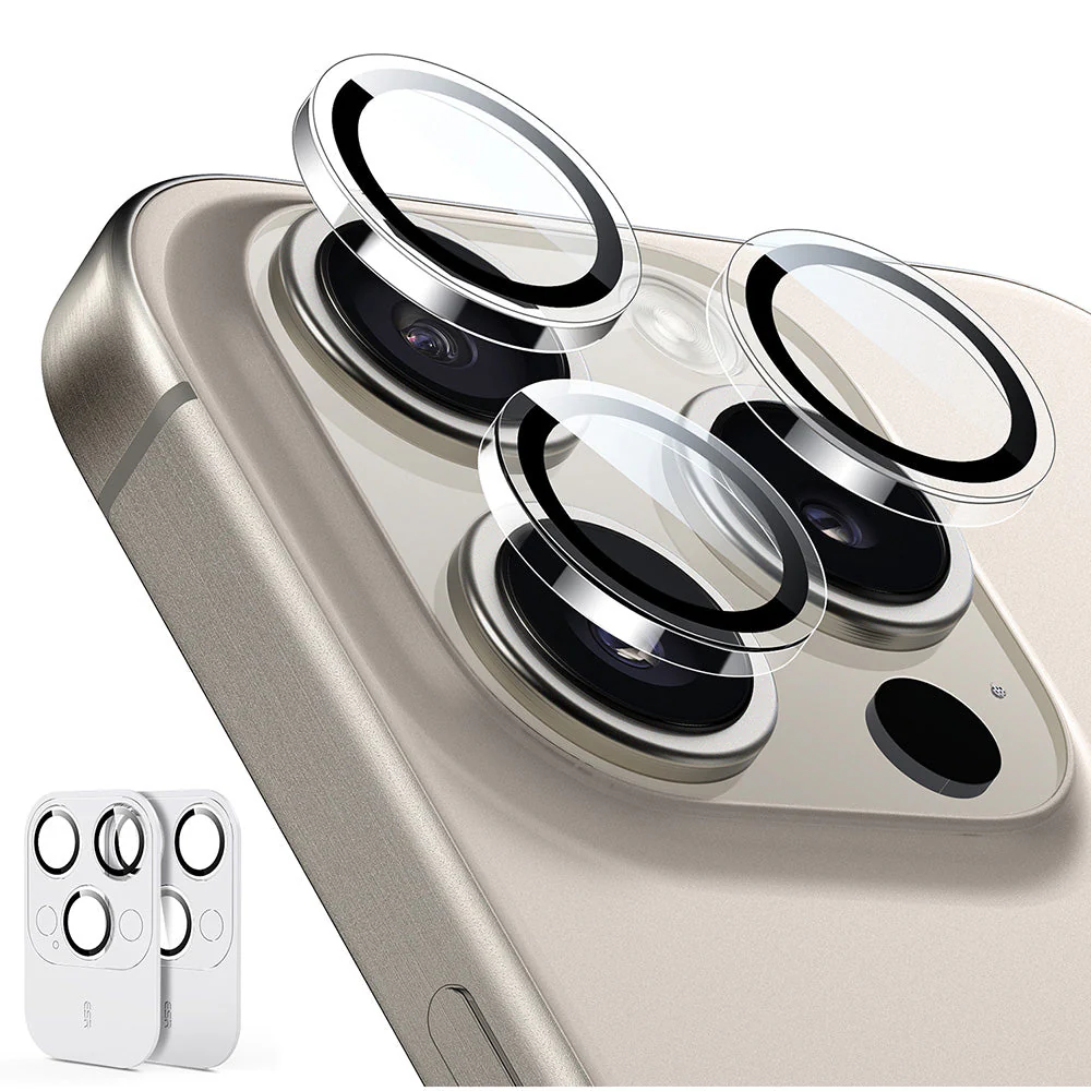 iPhone 15 Pro/15 Pro Max Tempered-Glass Lens Protectors - Clear
