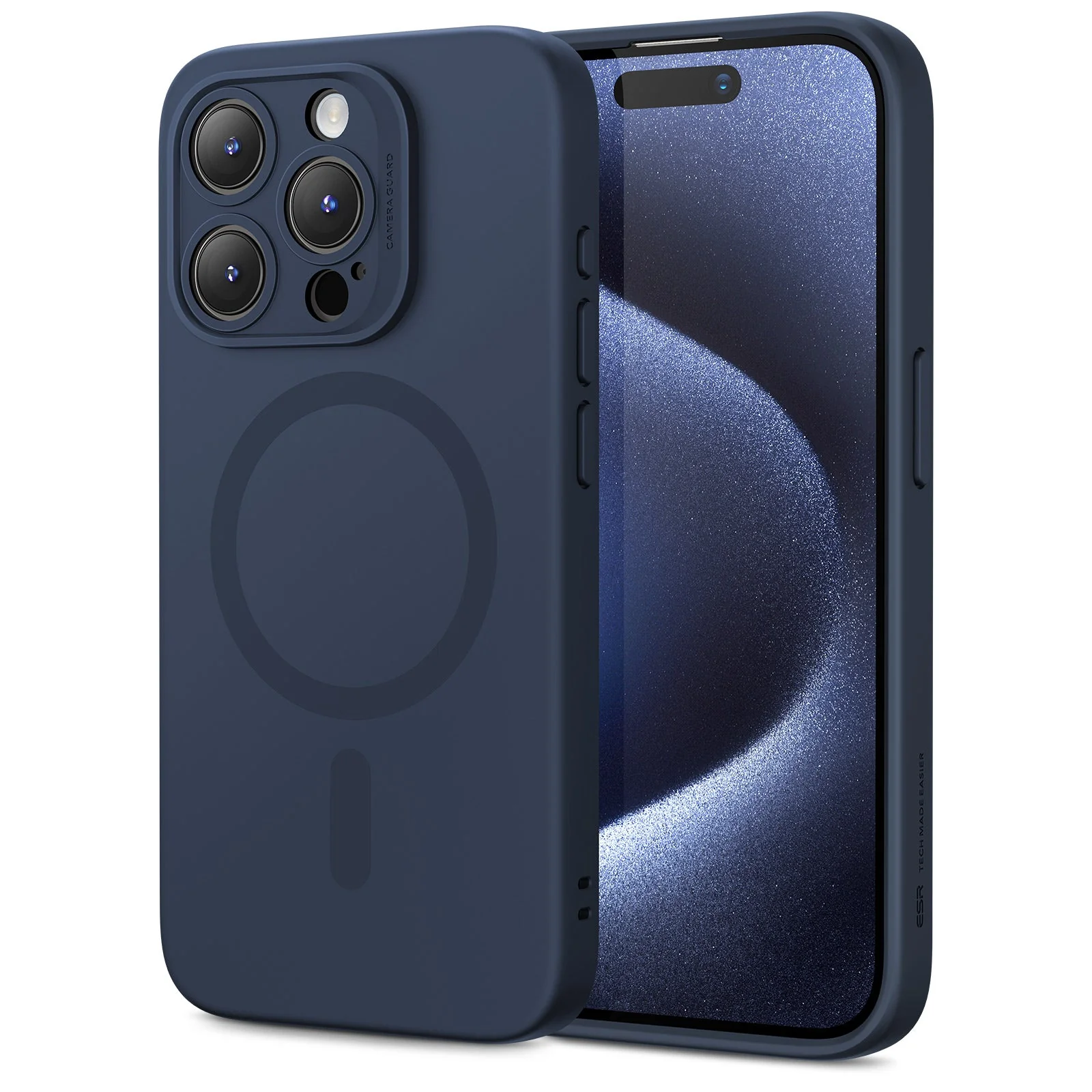 iPhone 15 Pro Cloud Soft Case (HaloLock) - Dark Blue