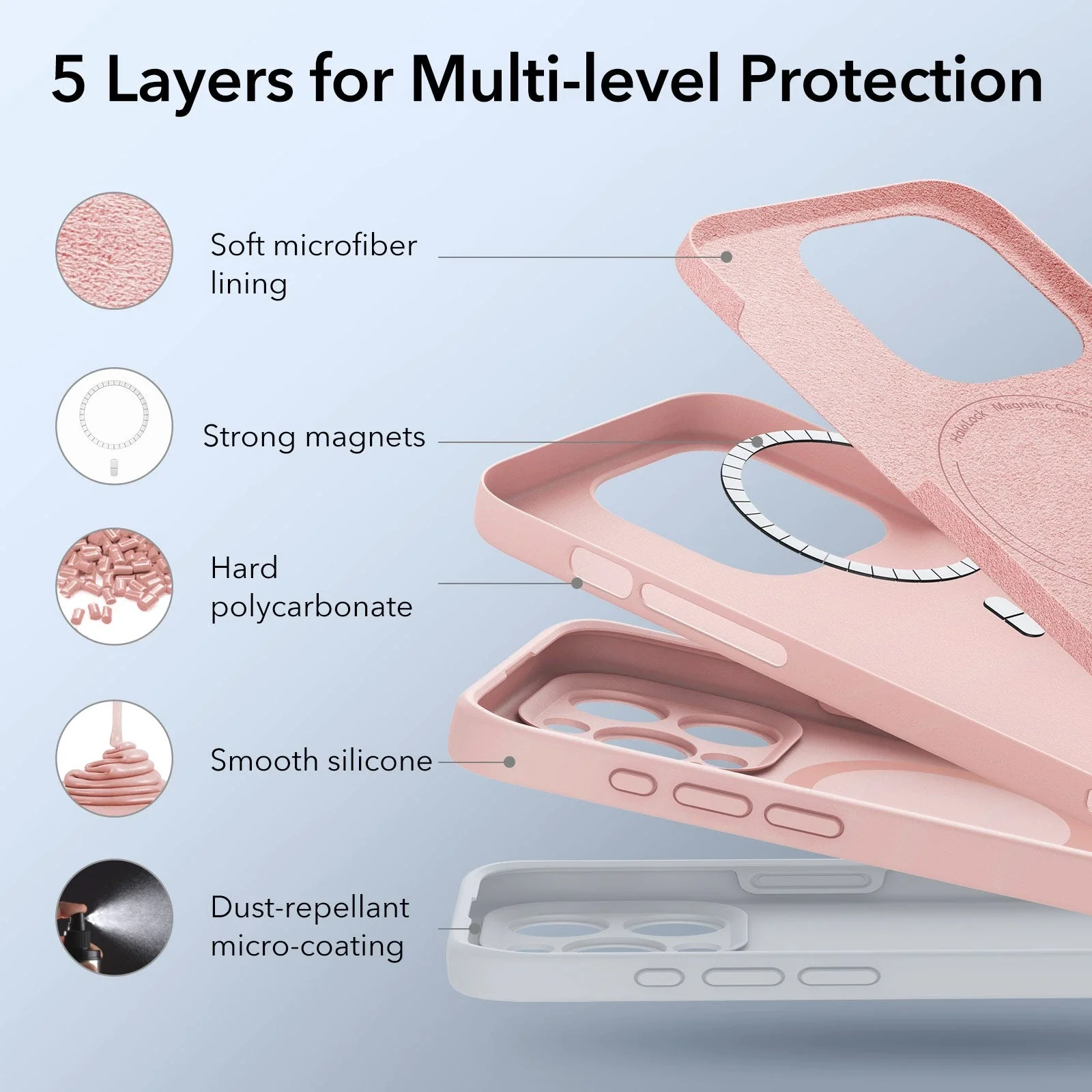 iPhone 15 Pro Cloud Soft Case (HaloLock) - Pink - Image 5