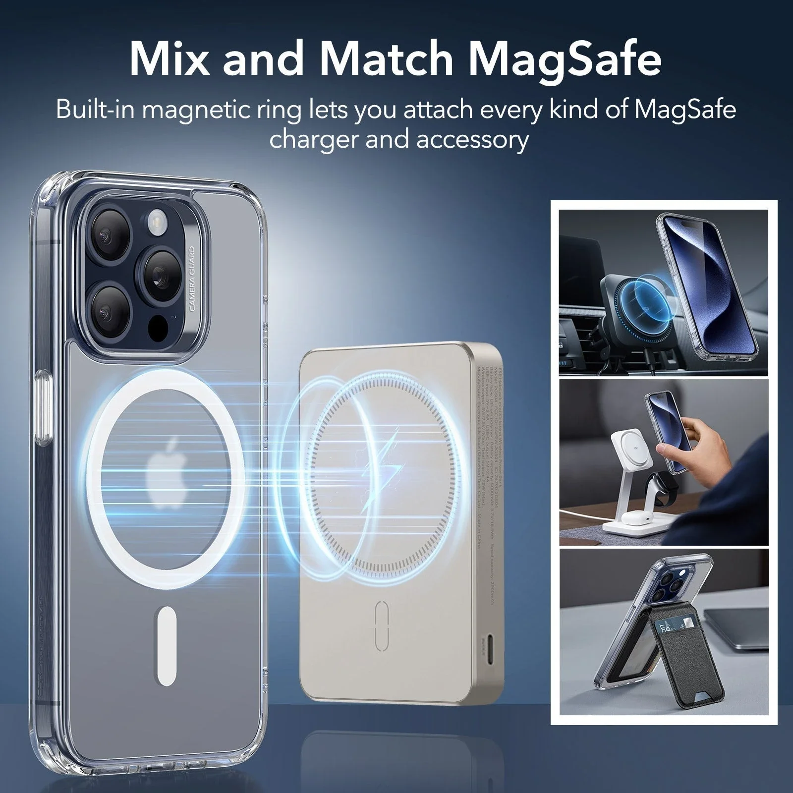 iPhone 15 Pro Max Classic Hybrid Case (HaloLock) - Clear - Image 4