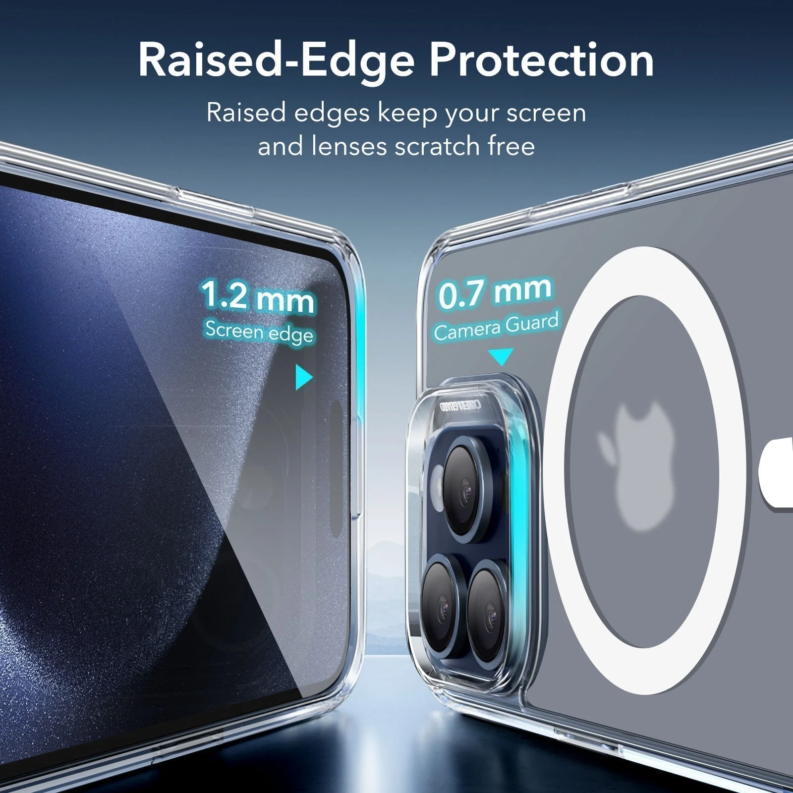 iPhone 15 Pro Max Classic Hybrid Case (HaloLock) - Clear - Image 8