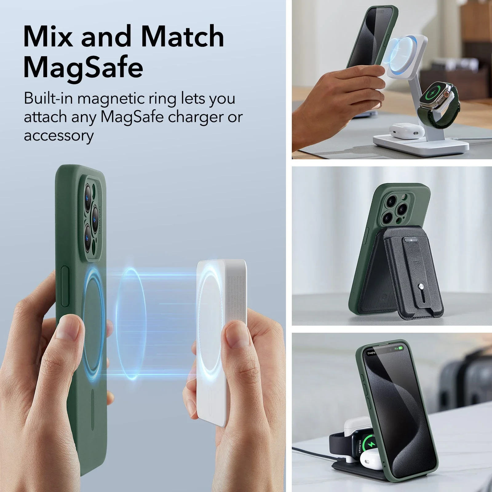 iPhone 15 Pro Max Cloud Soft Case (HaloLock) - Green - Image 7