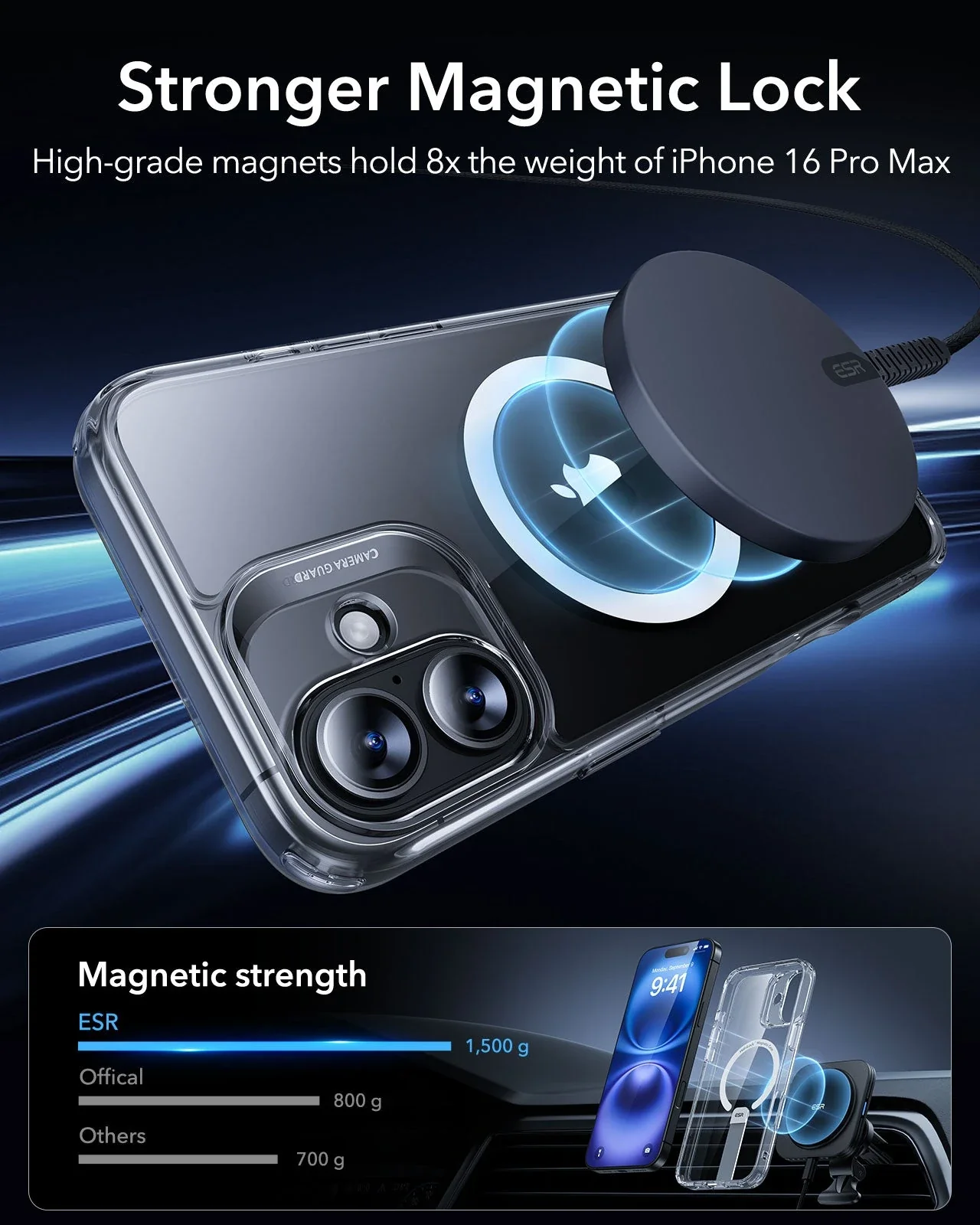 iPhone 16 Boost Flickstand Case (HaloLock) - Clear - Image 3