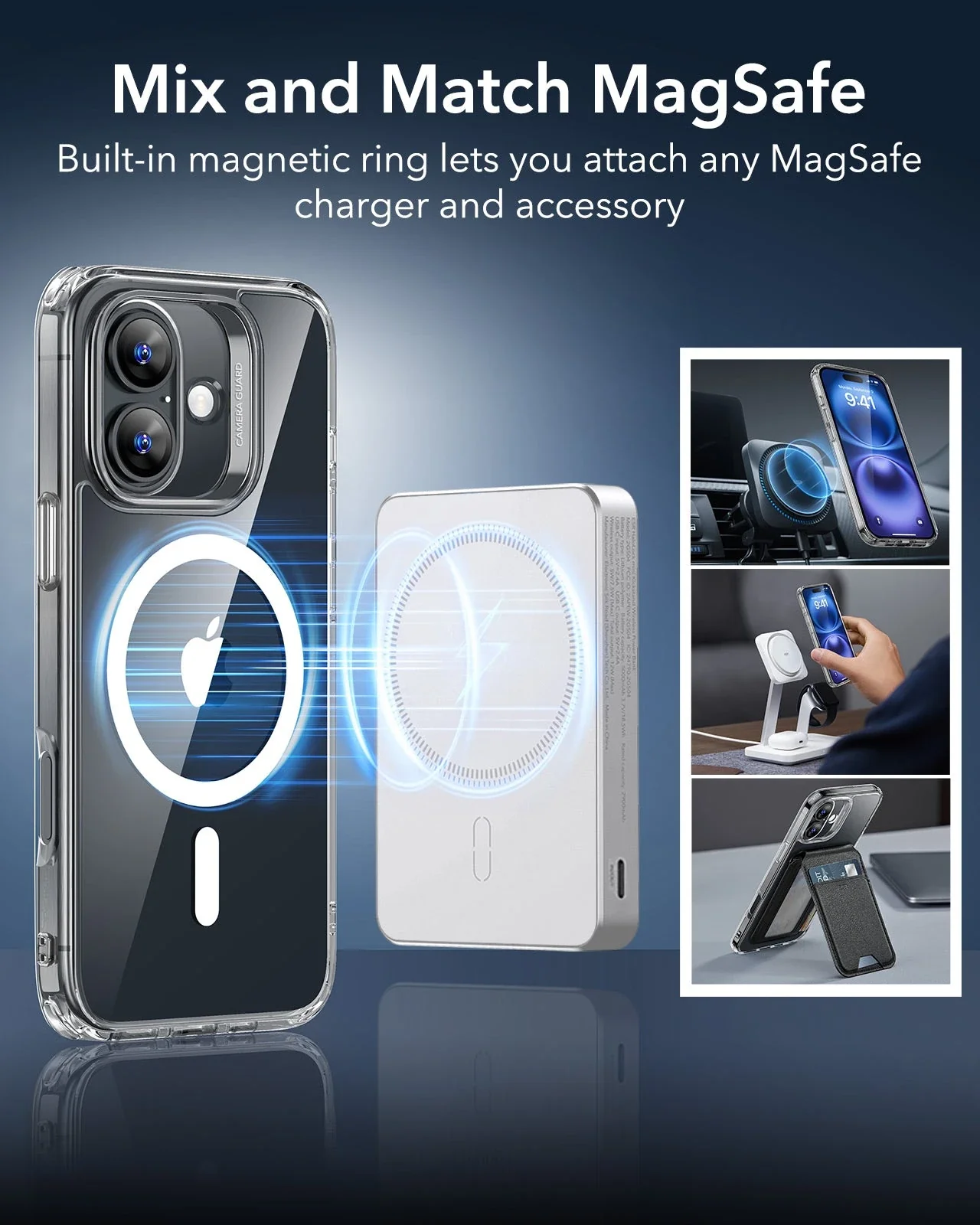 iPhone 16 Classic Hybrid Case (HaloLock) - Frosted Black - Image 5