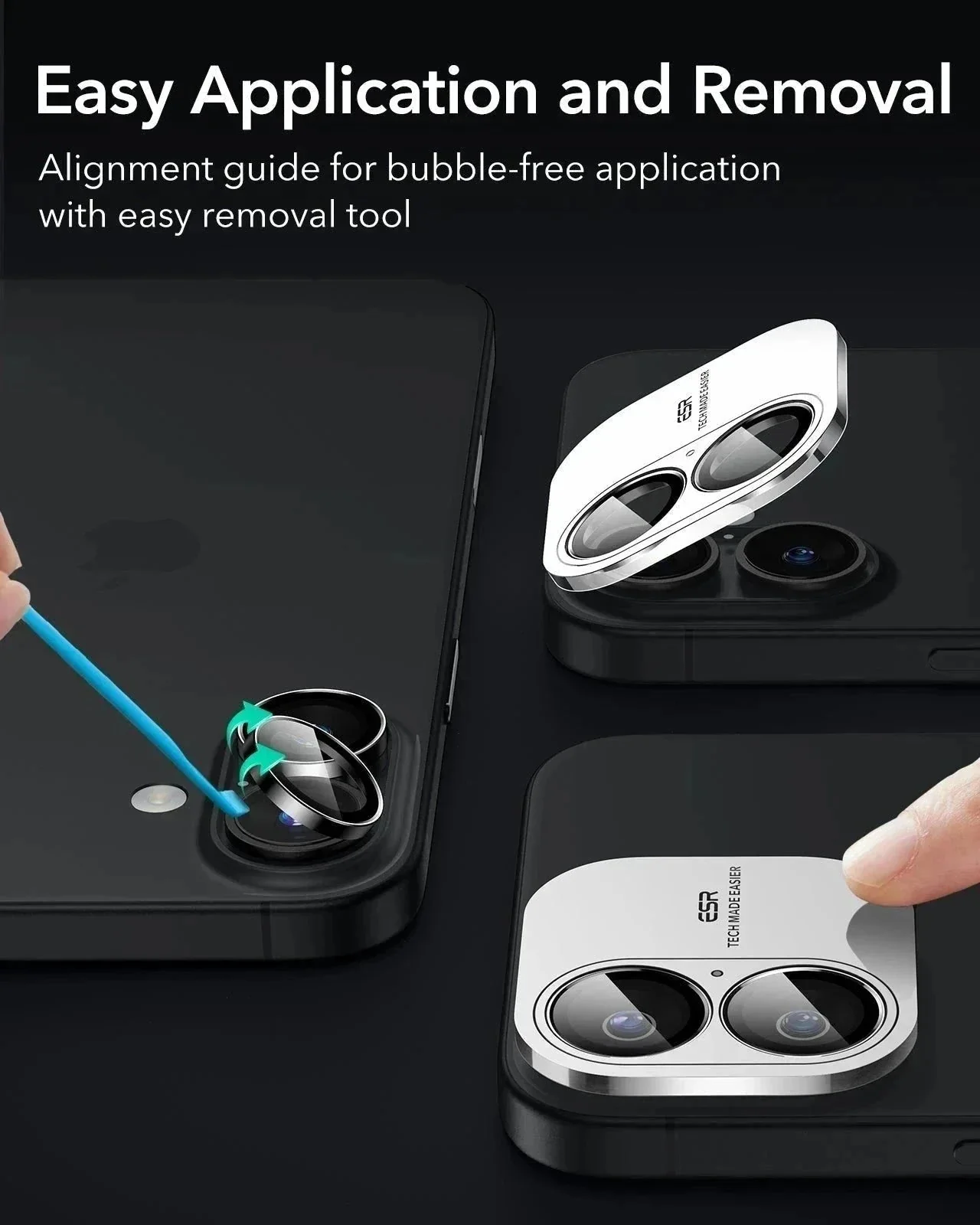 iPhone 16 Plus Classic Hybrid Magnetic Case (Camera Control, Stash Stand) & Privacy Screen Protector Bundle - Clear - Image 17