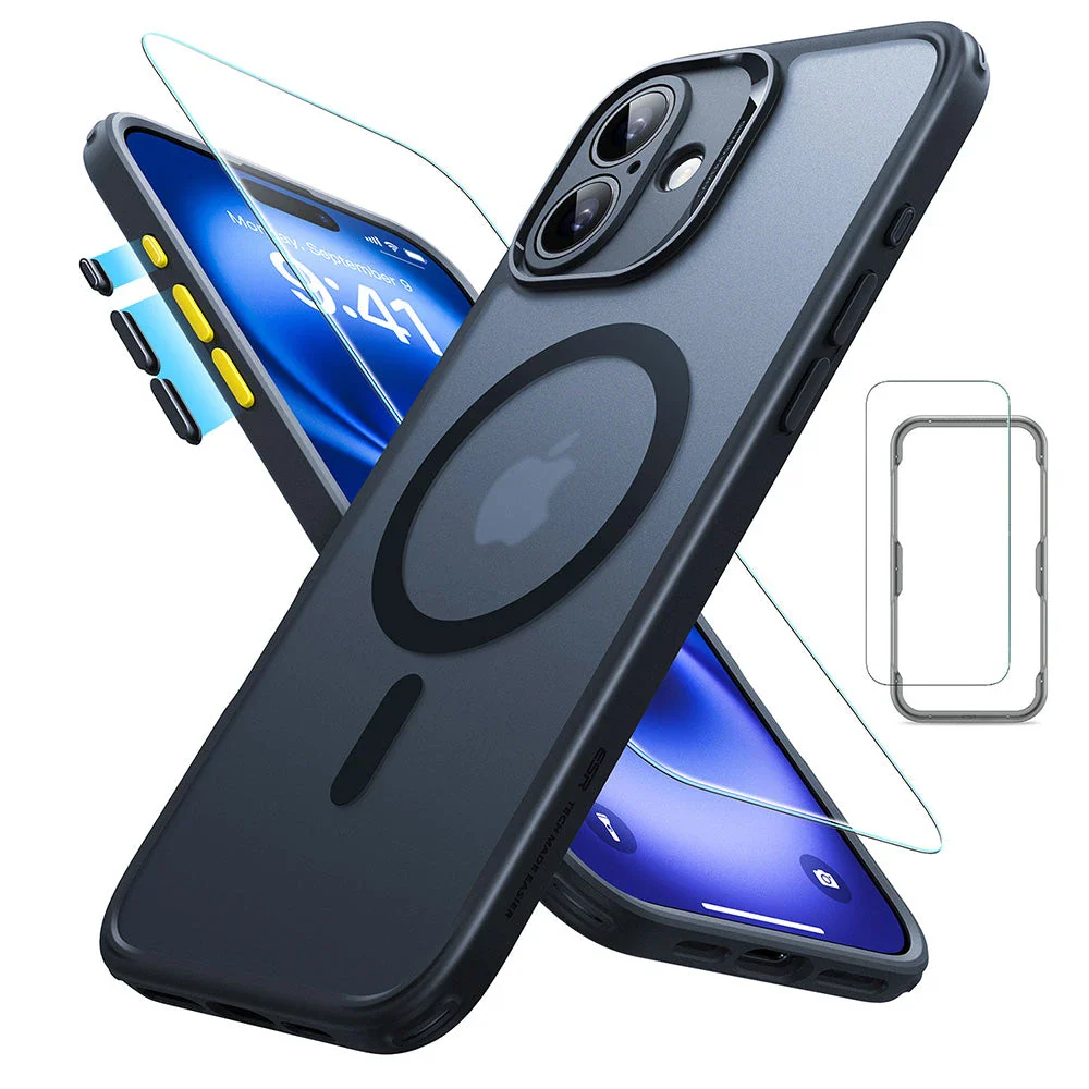 iPhone 16 Classic Pro Case (HaloLock) Set - Frosted Black