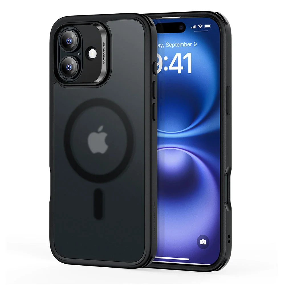 iPhone 16 Plus Classic Hybrid Case (HaloLock) - Frosted Black