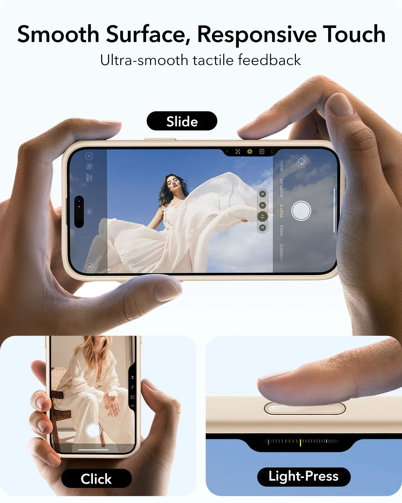 iPhone 16 Plus Cloud Soft Magnetic Case (Camera Control) - Light Tan - Image 3
