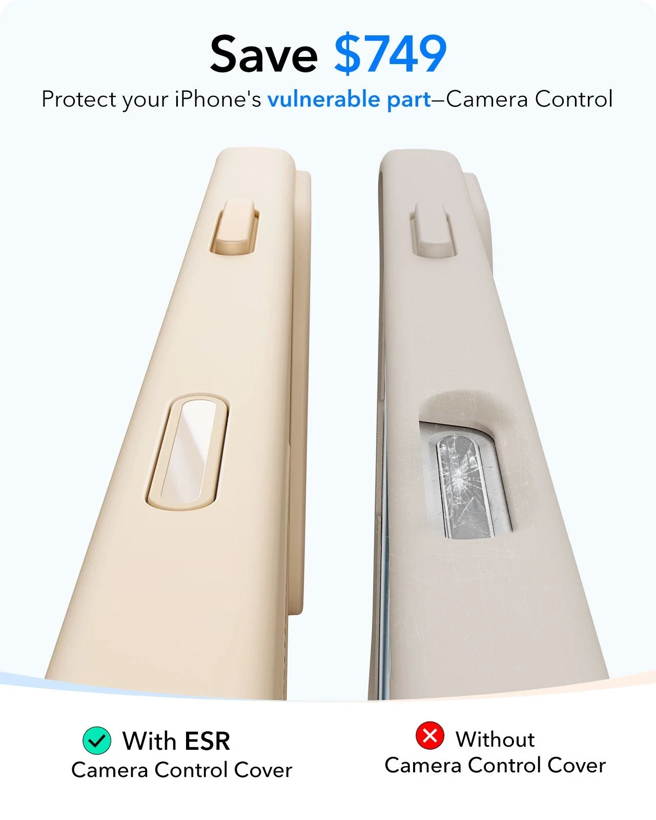 iPhone 16 Plus Cloud Soft Magnetic Case (Camera Control) - Light Tan - Image 4