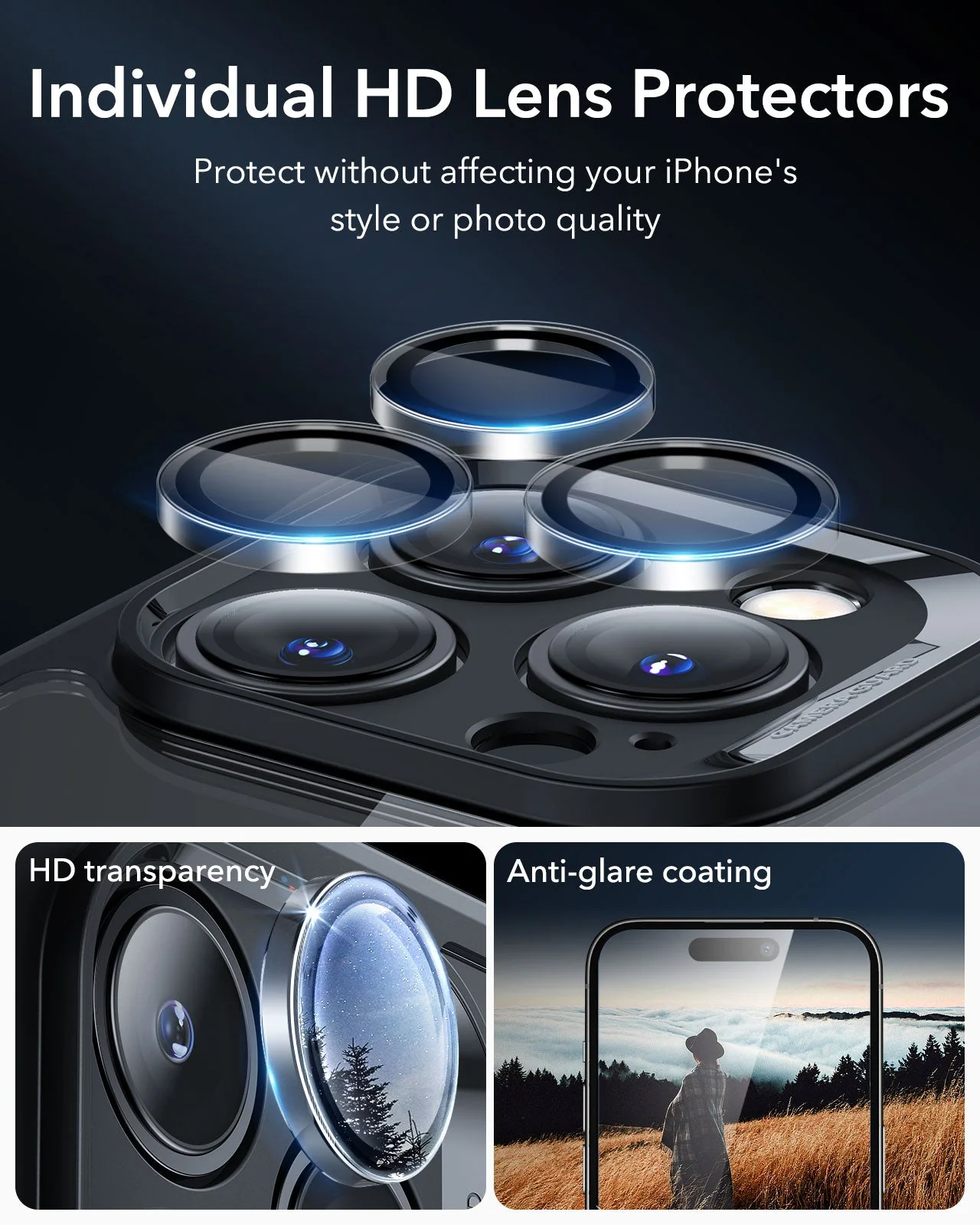 iPhone 16 Pro Armor Tough Case (HaloLock) - Clear Black - Image 6