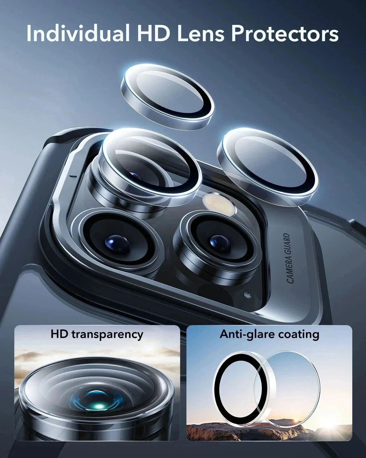 iPhone 16 Pro Armor Tough Magnetic Case (Camera Control, Stash Stand) - Clear Black - Image 8