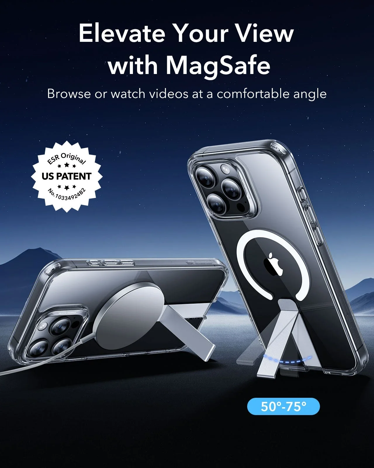 iPhone 16 Pro Boost Flickstand Case (HaloLock) - Clear - Image 2