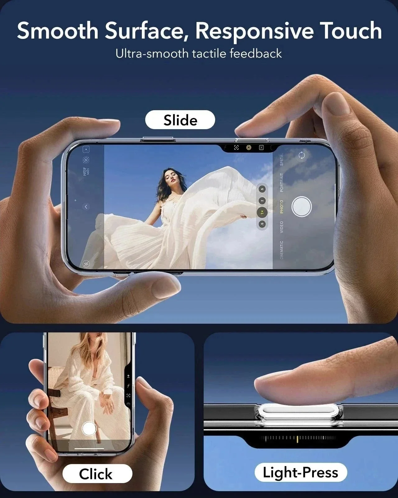 iPhone 16 Pro Classic Hybrid Magnetic Case (Camera Control) & Screen Protection Bundle - Clear - Image 5