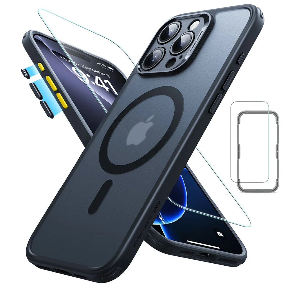 iPhone 16 Pro Classic Pro Case (HaloLock) Set - Frosted Black