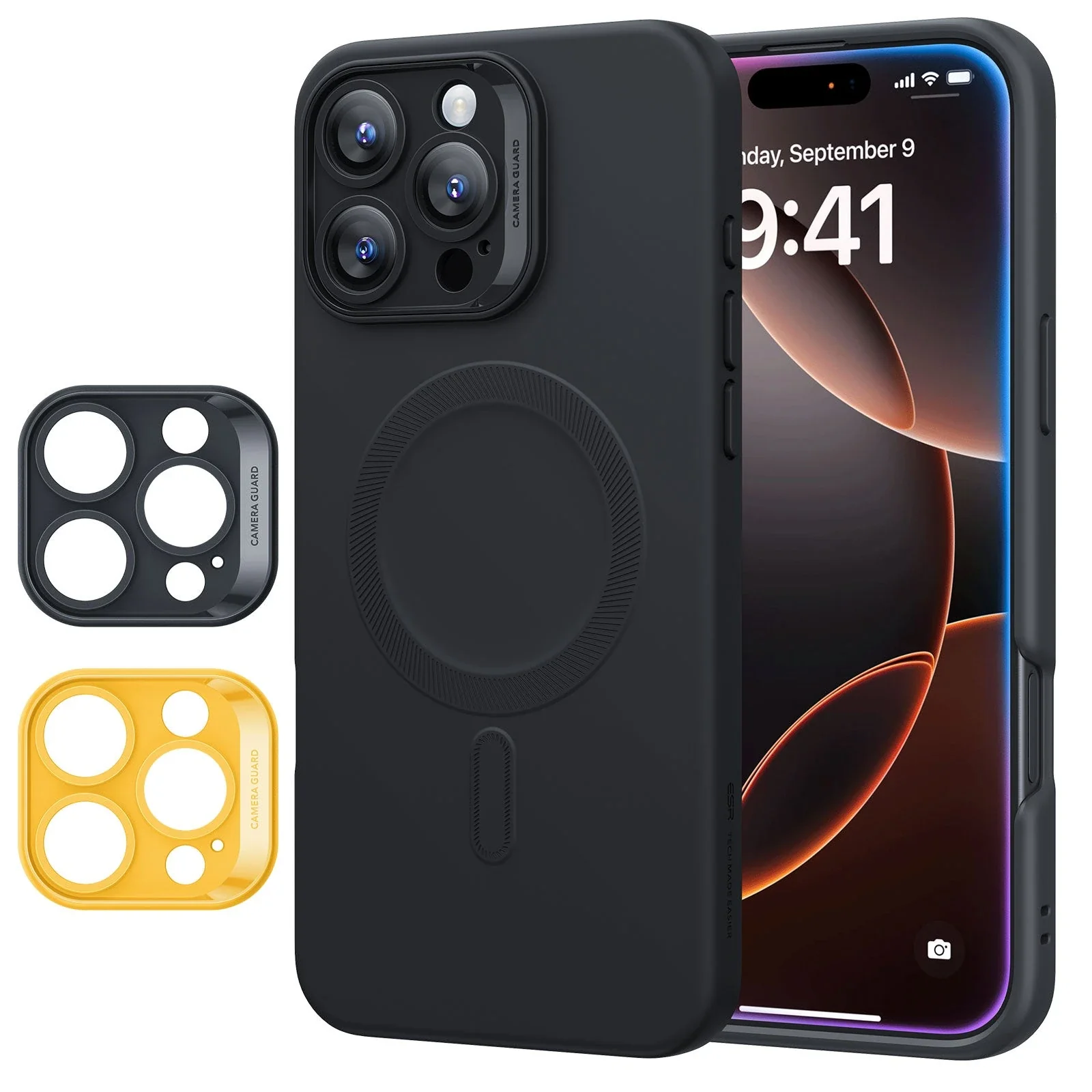 iPhone 16 Pro Cloud Soft Case (HaloLock) - Black