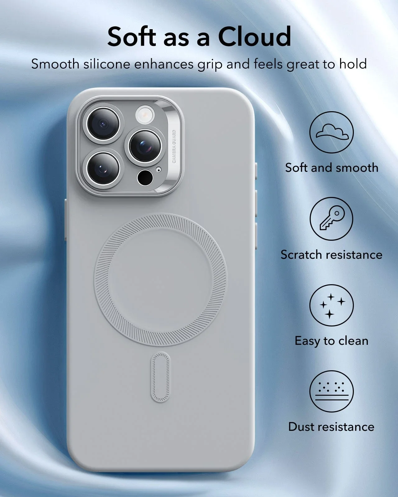 iPhone 16 Pro Cloud Soft Magnetic Case (Camera Control) - Grey - Image 5