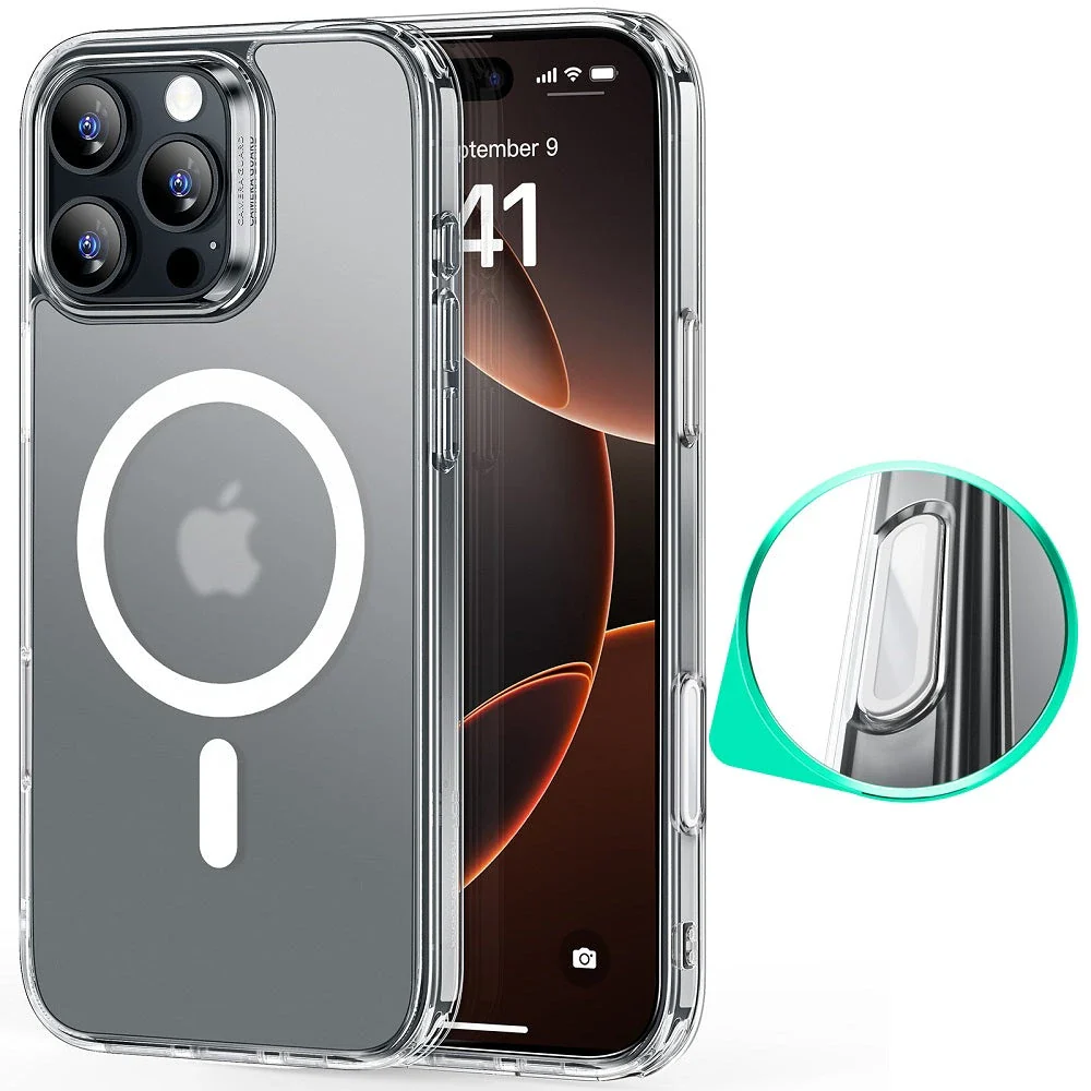 iPhone 16 Pro HaloLock Classic Hybrid Case (Camera Control) - Frosted Clear