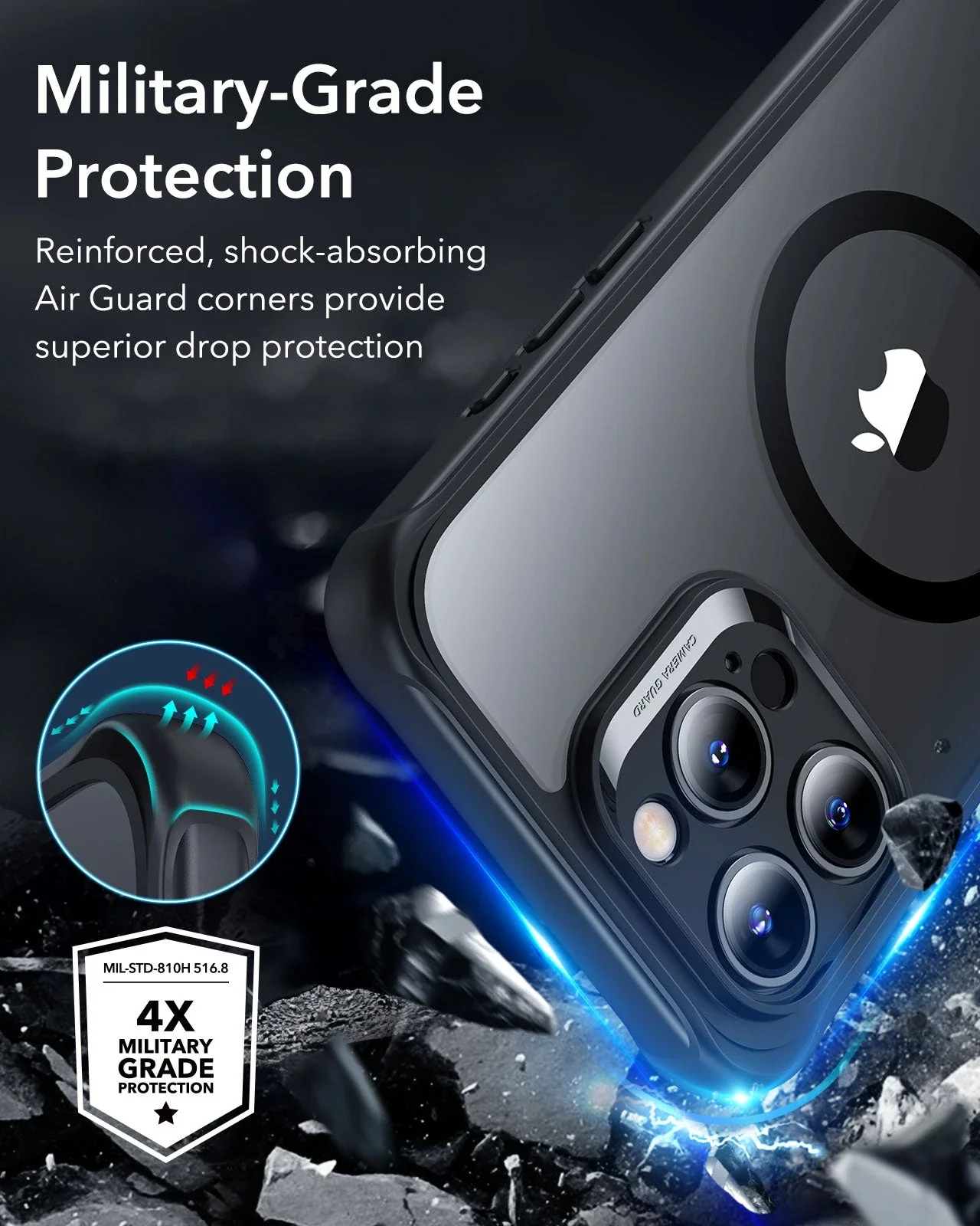 iPhone 16 Pro Max Armor Tough Case (HaloLock) - Clear - Image 4