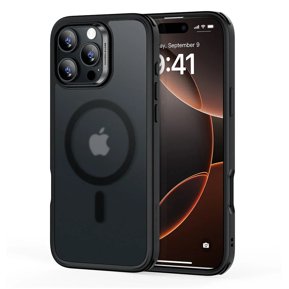 iPhone 16 Pro Max Classic Hybrid Case (HaloLock) - Frosted Black
