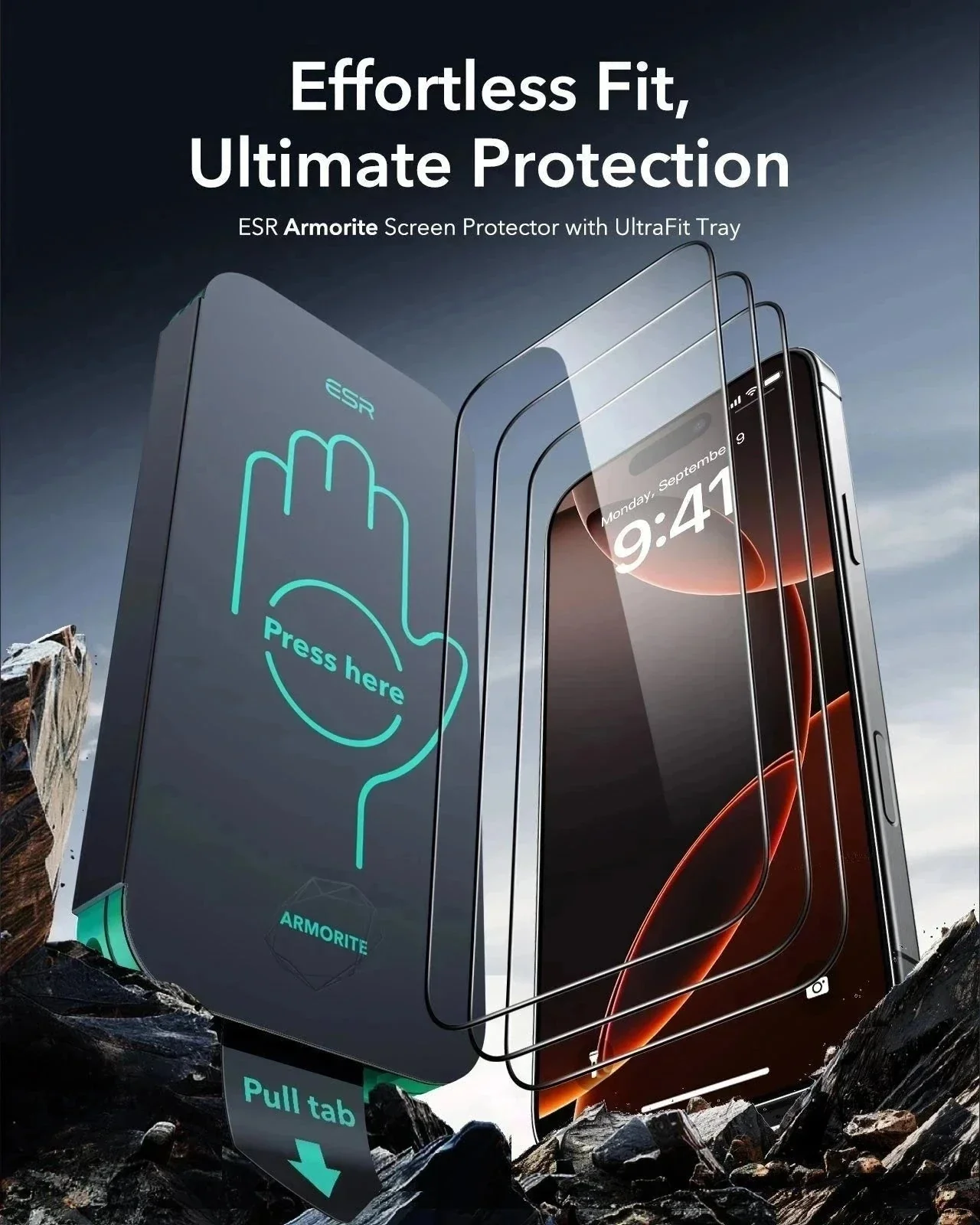 iPhone 16 Pro Max Classic Hybrid Magnetic Case (Camera Control) & Screen Protection Bundle - Clear - Image 9