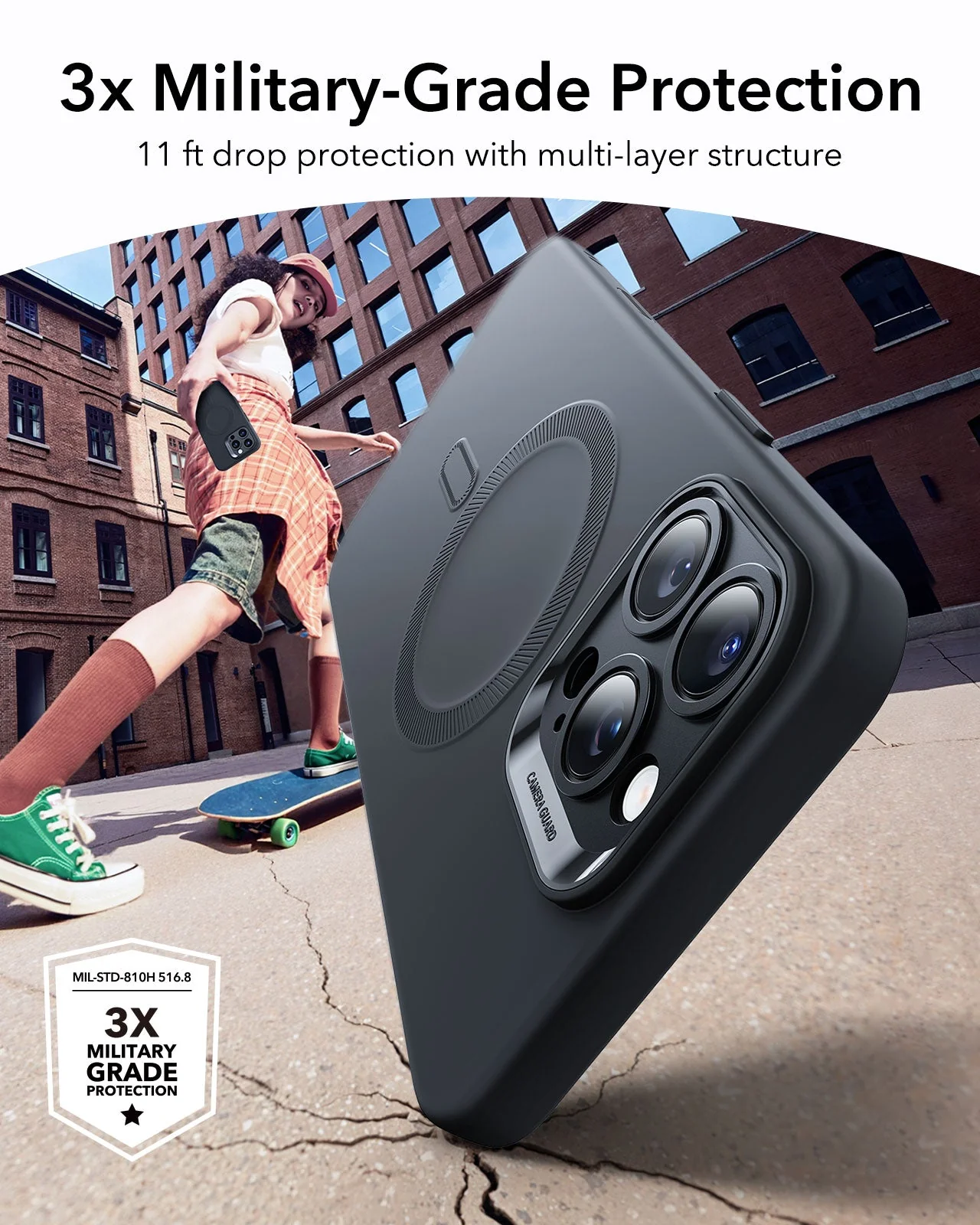 iPhone 16 Pro Max Cloud Soft Magnetic Case (Camera Control) - Black - Image 3