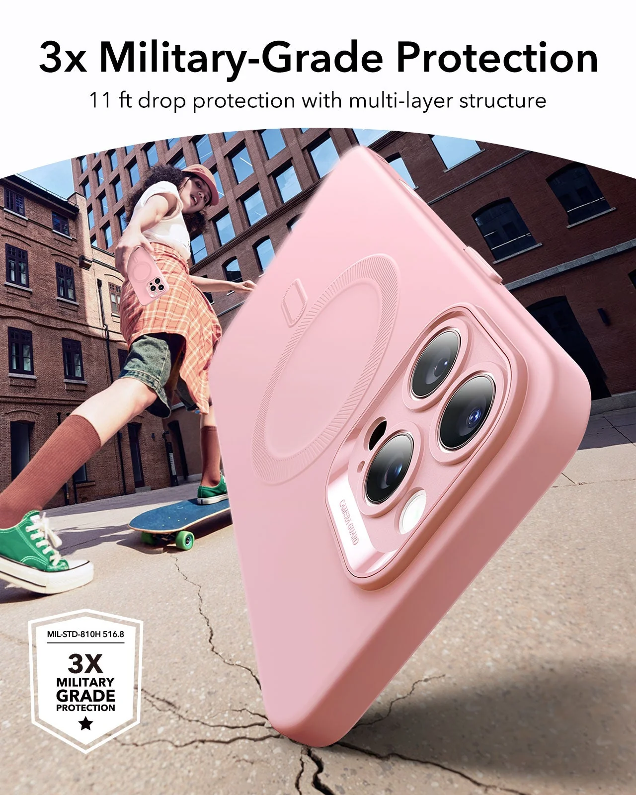 iPhone 16 Pro Max Cloud Soft Magnetic Case (Camera Control) - Pink - Image 3