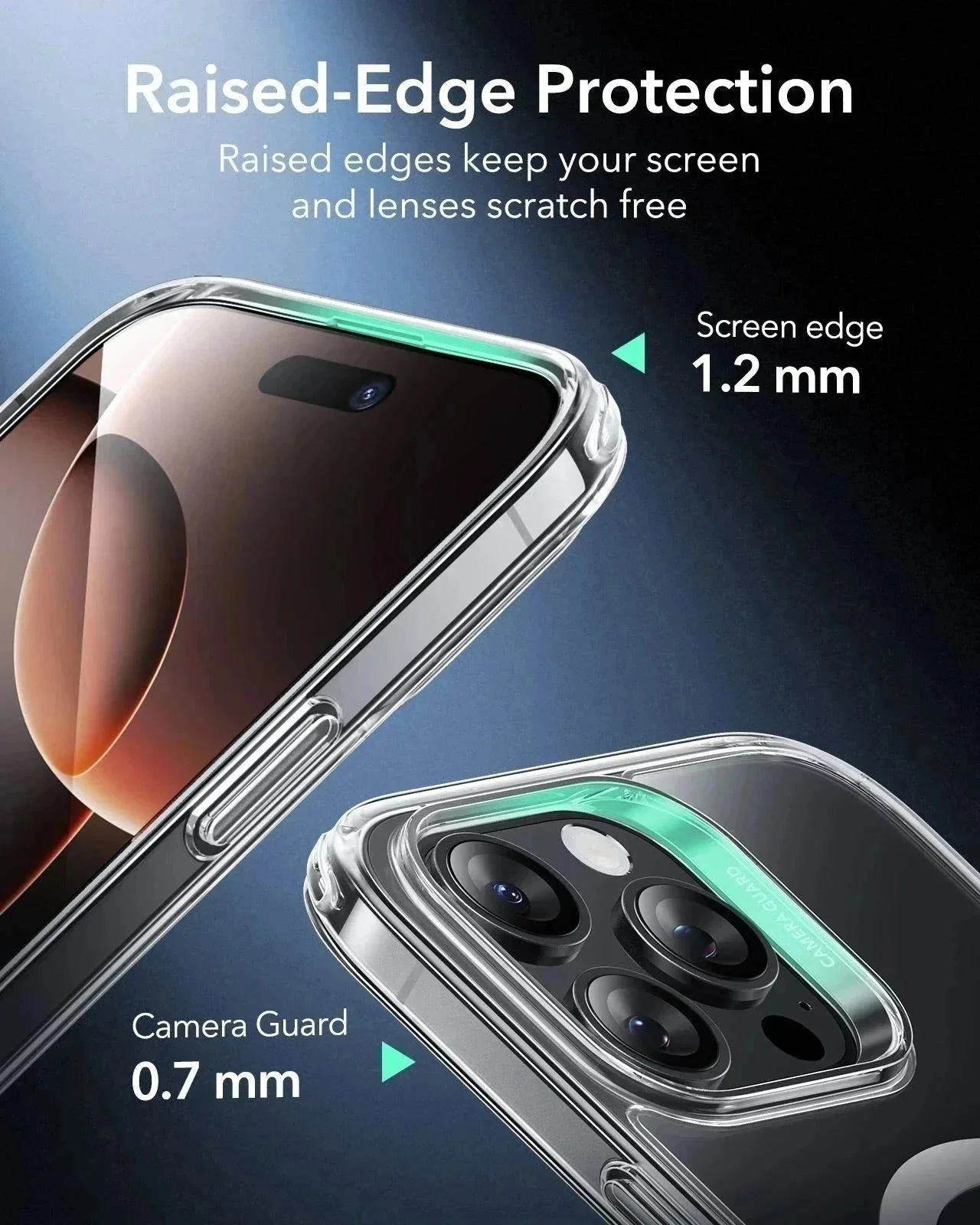 iPhone 16 Pro Max HaloLock Classic Hybrid Case (Camera Control) - Clear - Image 8