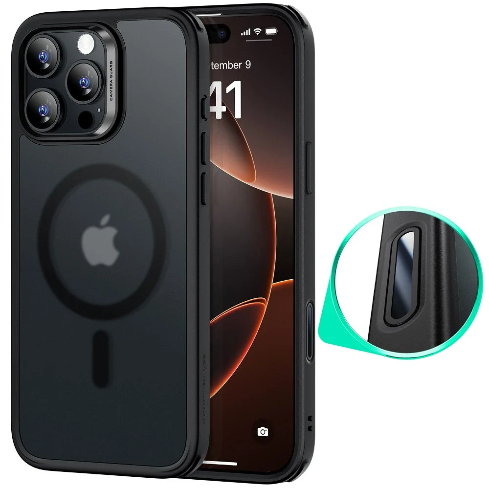 iPhone 16 Pro Max HaloLock Classic Hybrid Case (Camera Control) - Frosted Black