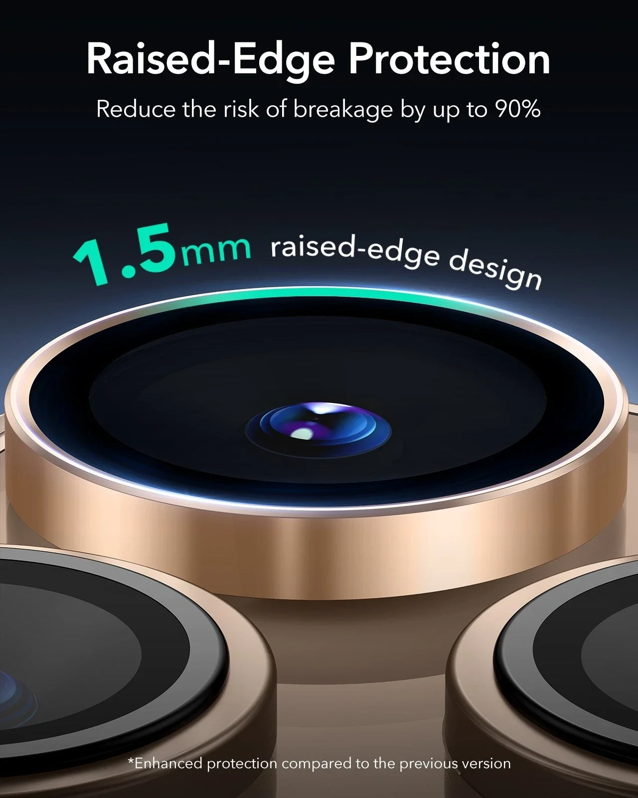 iPhone 16 Pro Max/Pro Armorite Camera Lens Protectors - Desert Titanium - Image 3