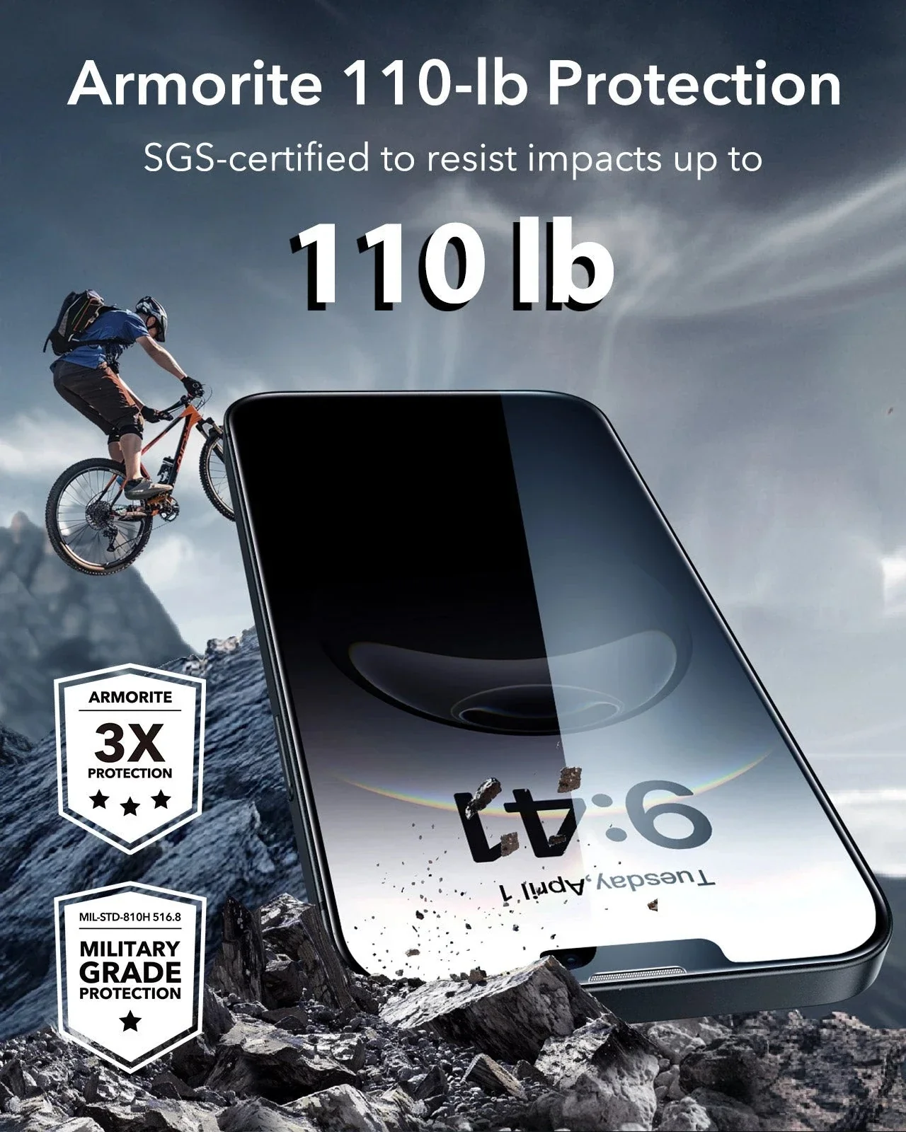 iPhone 16e/14/13 Pro/13 UltraFit Armorite Privacy Screen Protector - 3 Pack - Image 8