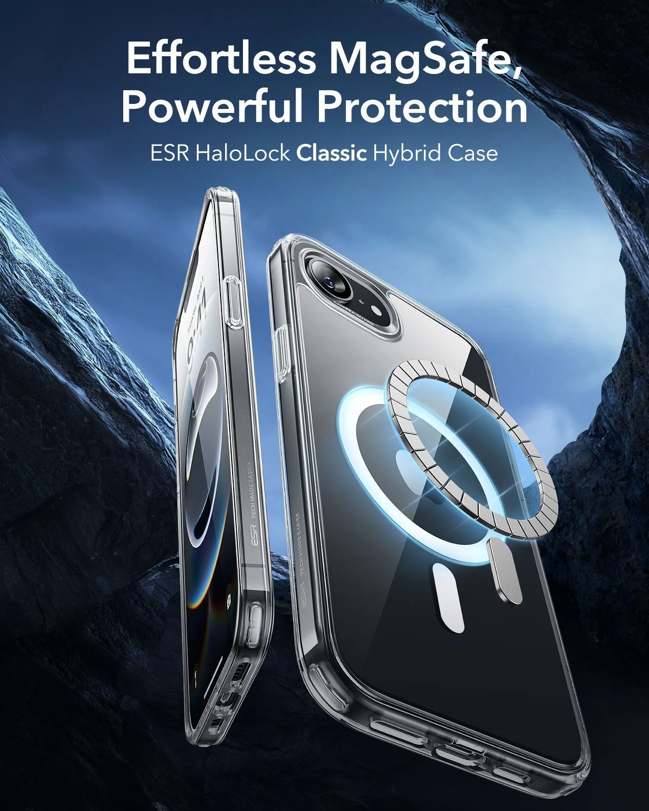 iPhone 16e HaloLock Classic Hybrid Case - Clear - Image 2