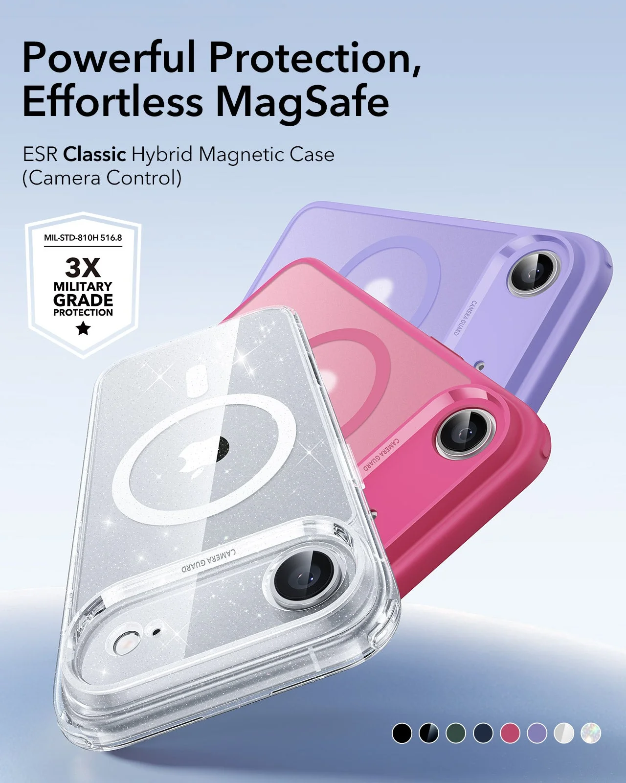 iPhone Air Classic Hybrid Magnetic Case (Camera Control) - Frosted Purple - Image 2