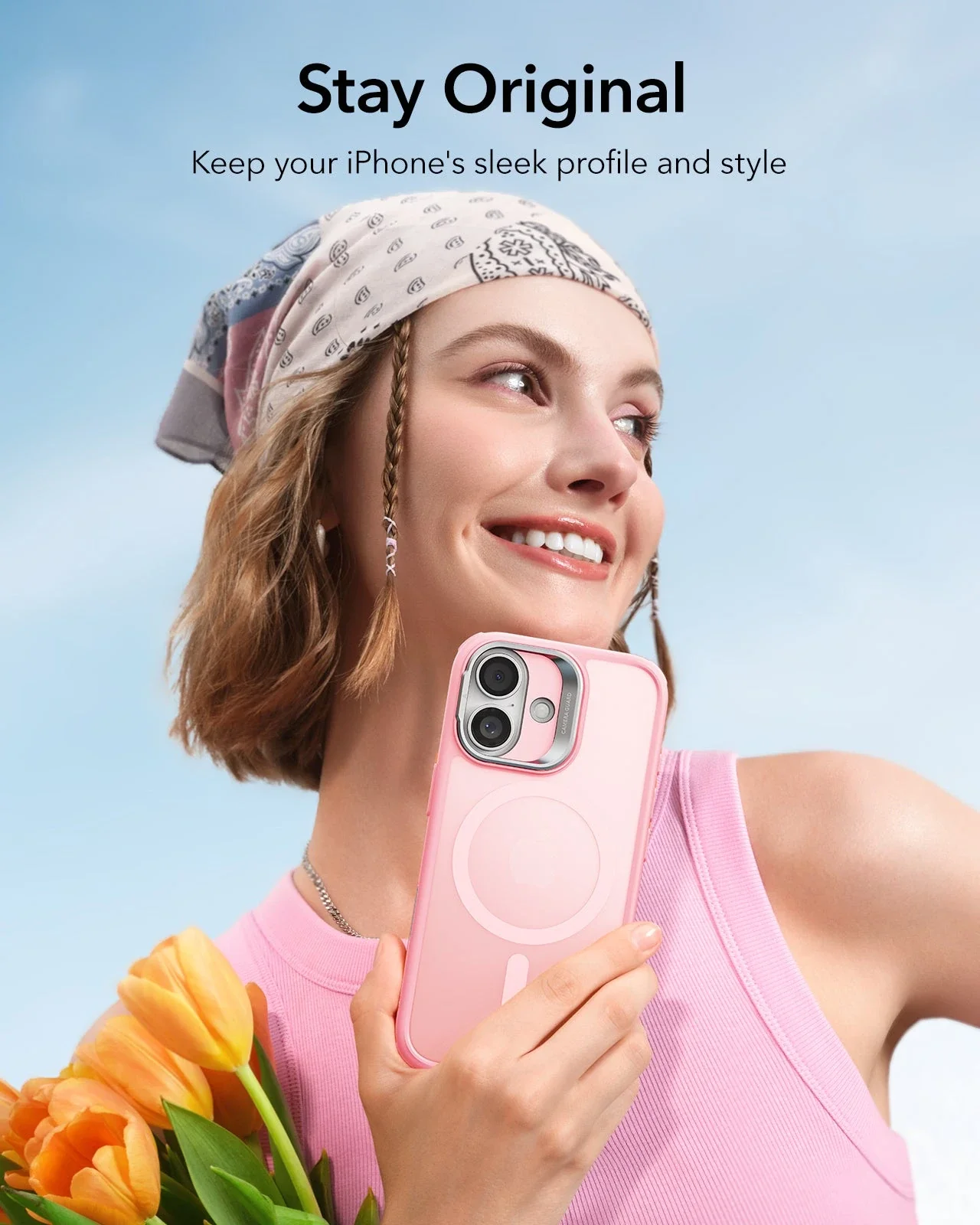 iPhone 17 Classic Hybrid Magnetic Case (Camera Control, Stash Stand) - Frosted Bubblegum Pink - Image 8