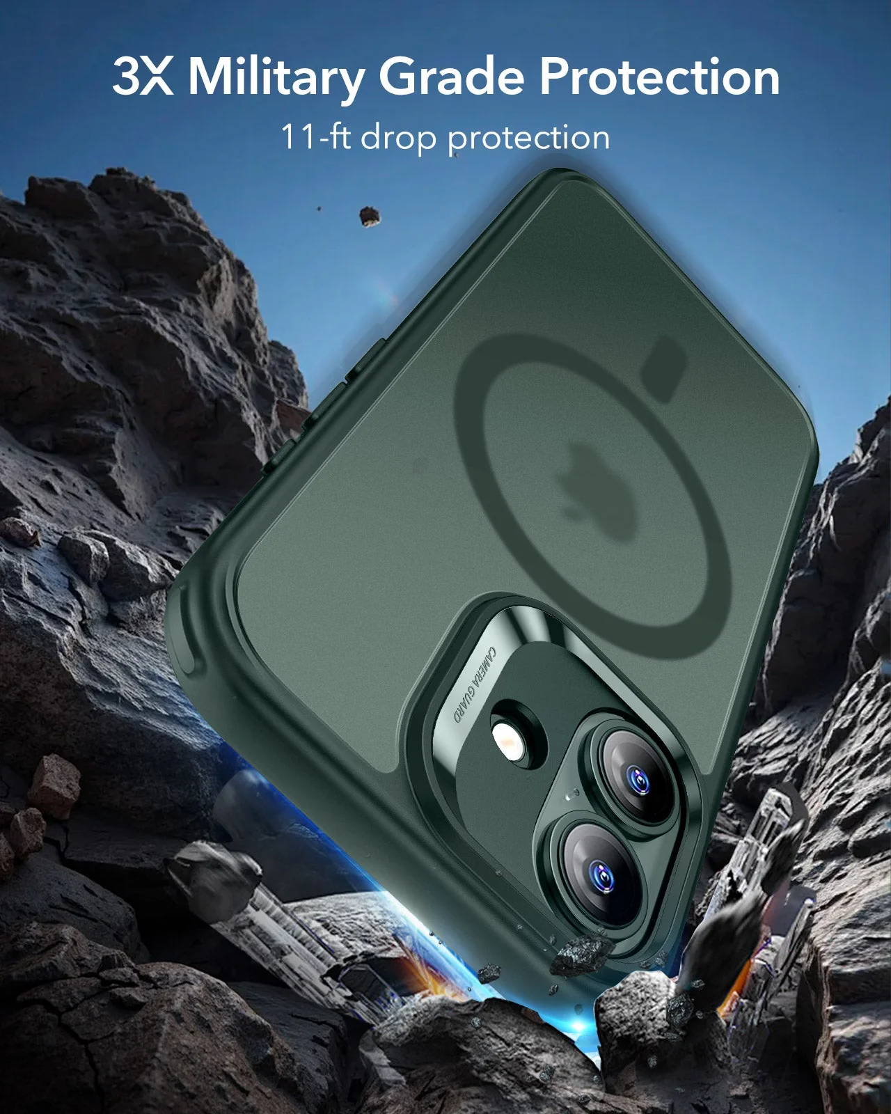 iPhone 17 Classic Hybrid Magnetic Case (Camera Control) - Frosted Green - Image 4